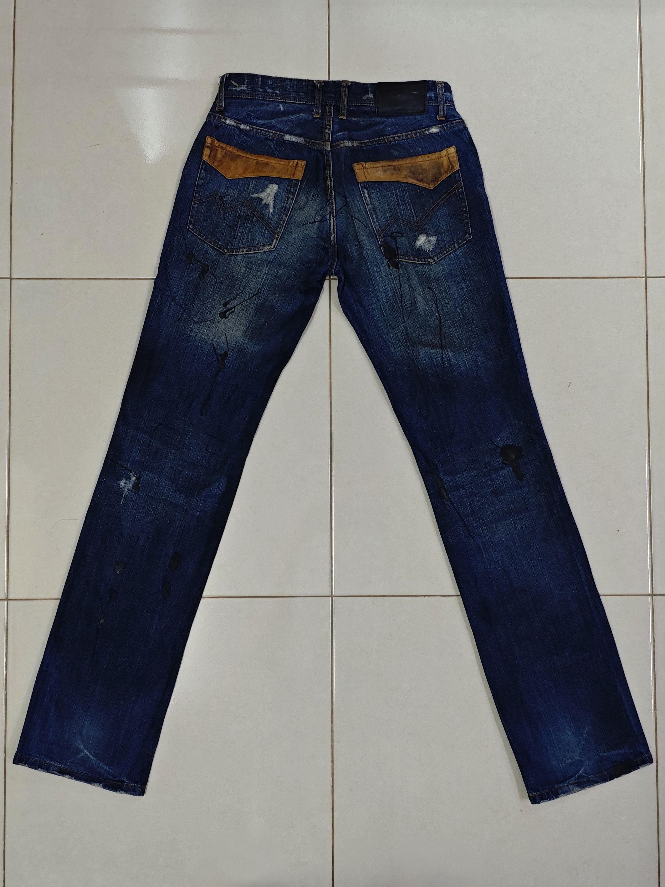 Matsuda MATSUDA MONSIEUR NICOLE Distressed Paint Splatter Jeans Size US 30 / EU 46 - 2 Thumbnail