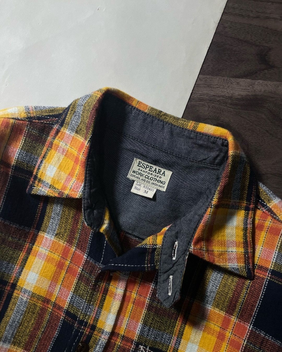 Japanese Brand Work Flannel Shirt Double Pocket ESPEARA JAPAN Size M Size US M / EU 48-50 / 2 - 5 Thumbnail