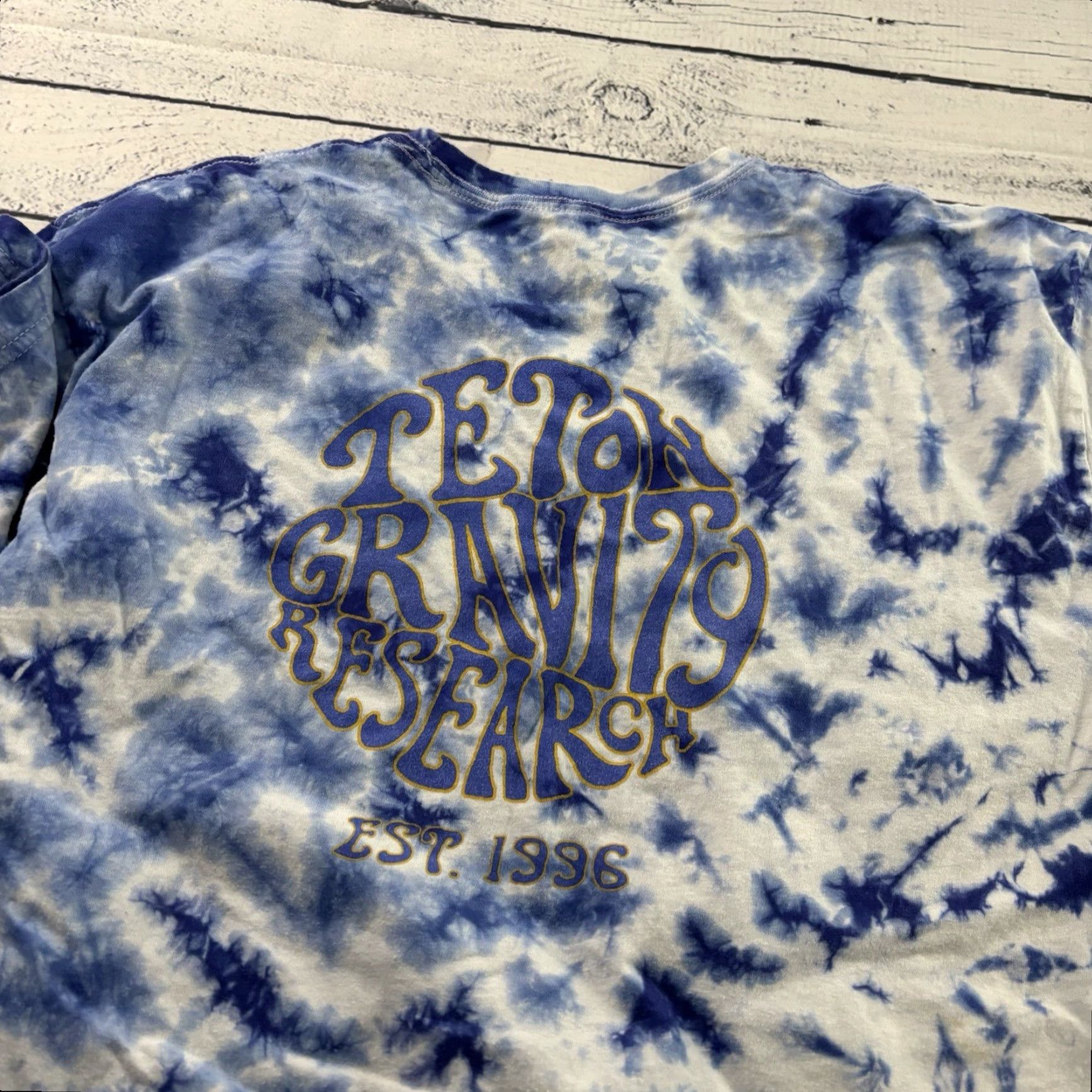 Eton Teton Gravity Research Short Sleeve T-Shirt Men XL Blue Tie Dye Shirt Size US XL / EU 56 / 4 - 6 Thumbnail