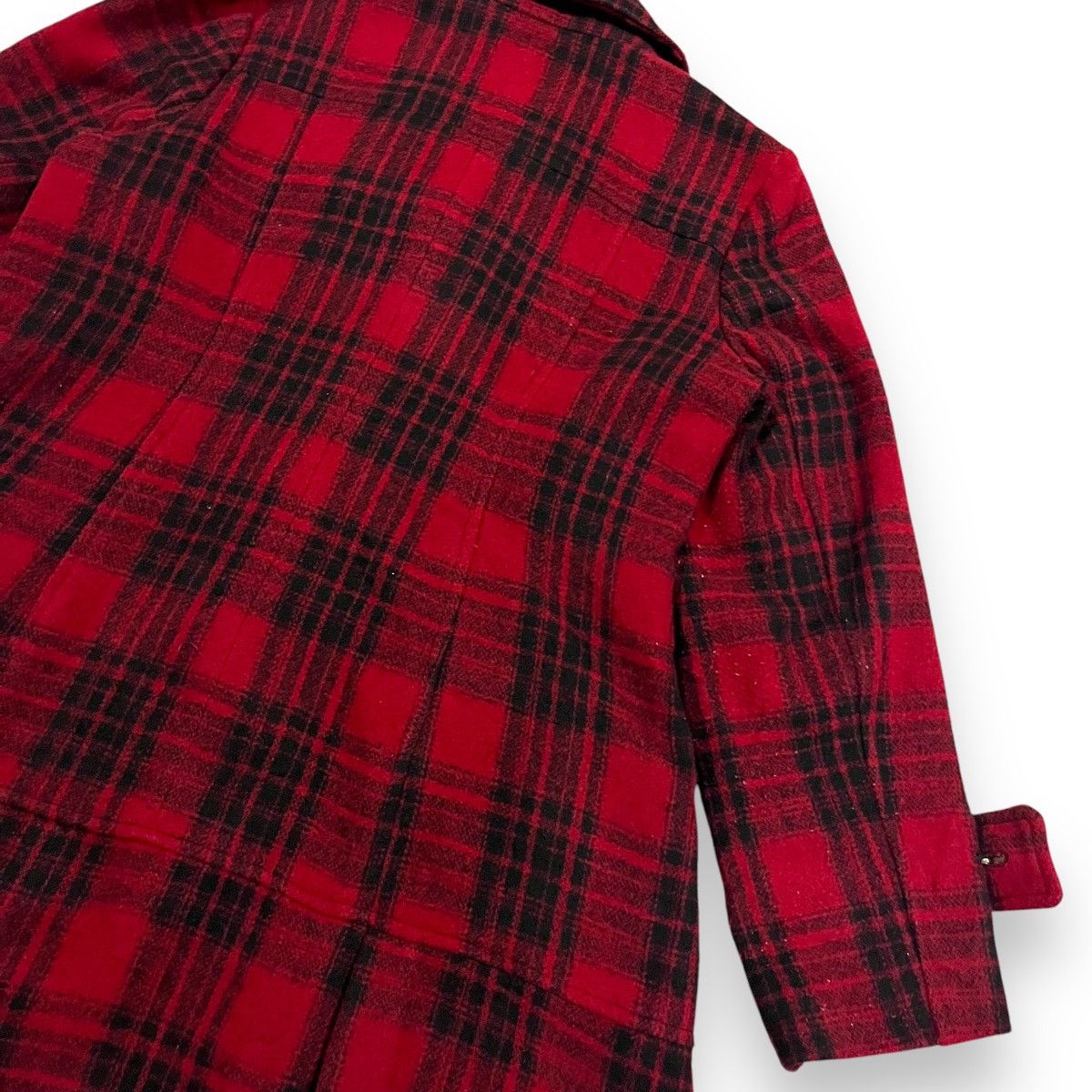 If Six Was Nine × Japanese Brand × Le Grande Bleu (L.G.B.) 🇯🇵 JAPANESE BRAND TARTAN WOOL PEACOAT Size L / US 10 / IT 46 - 13 Thumbnail
