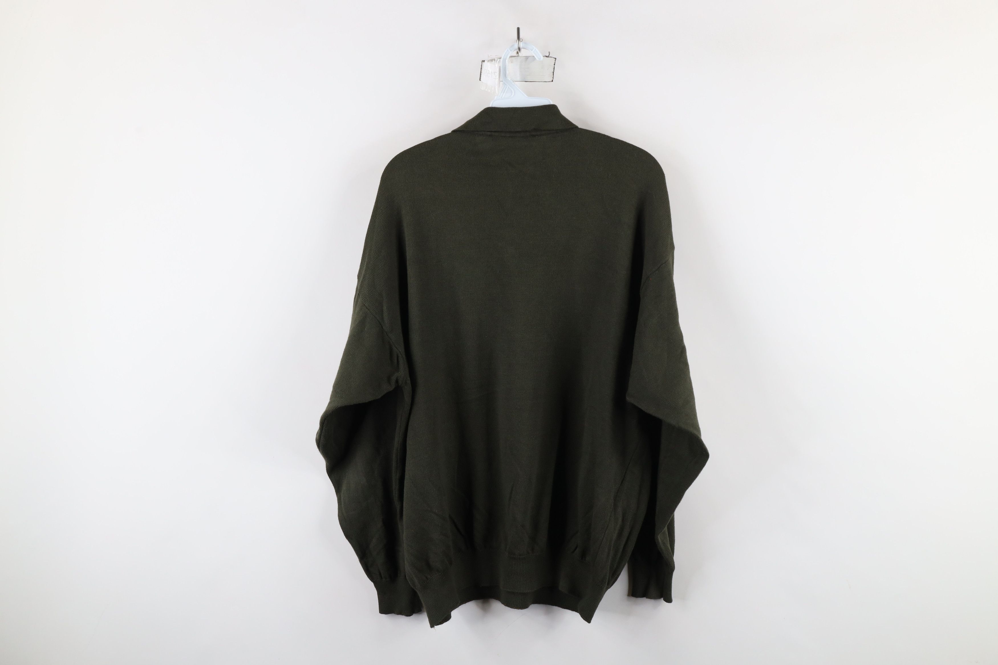 Vintage Vintage 90s Streetwear Lightweight Collared Sweater Green Size US M / EU 48-50 / 2 - 9 Thumbnail