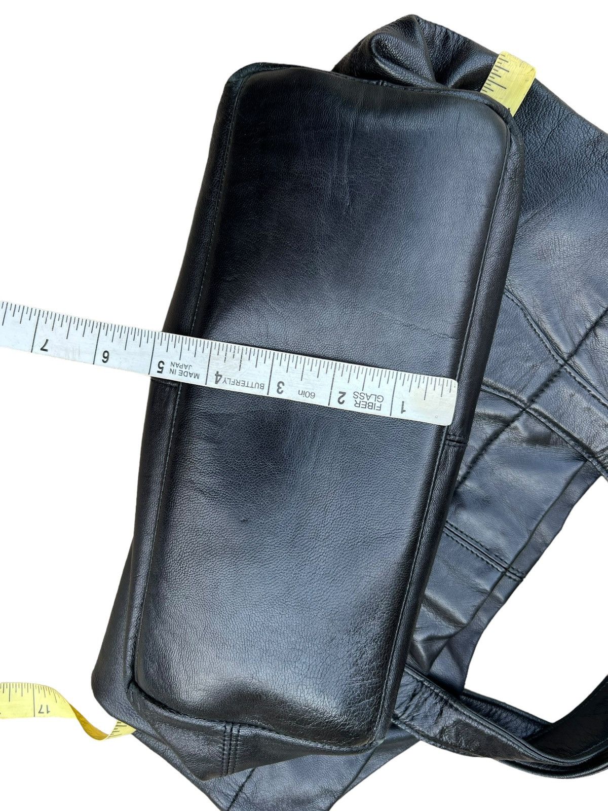 Yohji Yamamoto Yohji Yamamoto Y’s for Living Black Leather Mini Tote Bag Size ONE SIZE - 3 Thumbnail