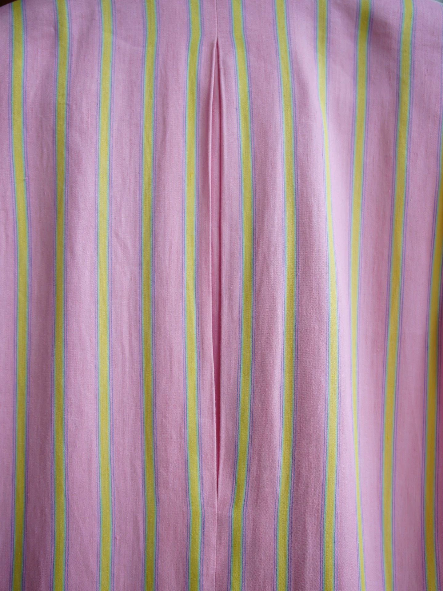 Christian Dior Monsieur Dior Vintage Pink Striped Cotton-Linen Dress Size M / US 6-8 / IT 42-44 - 7 Thumbnail