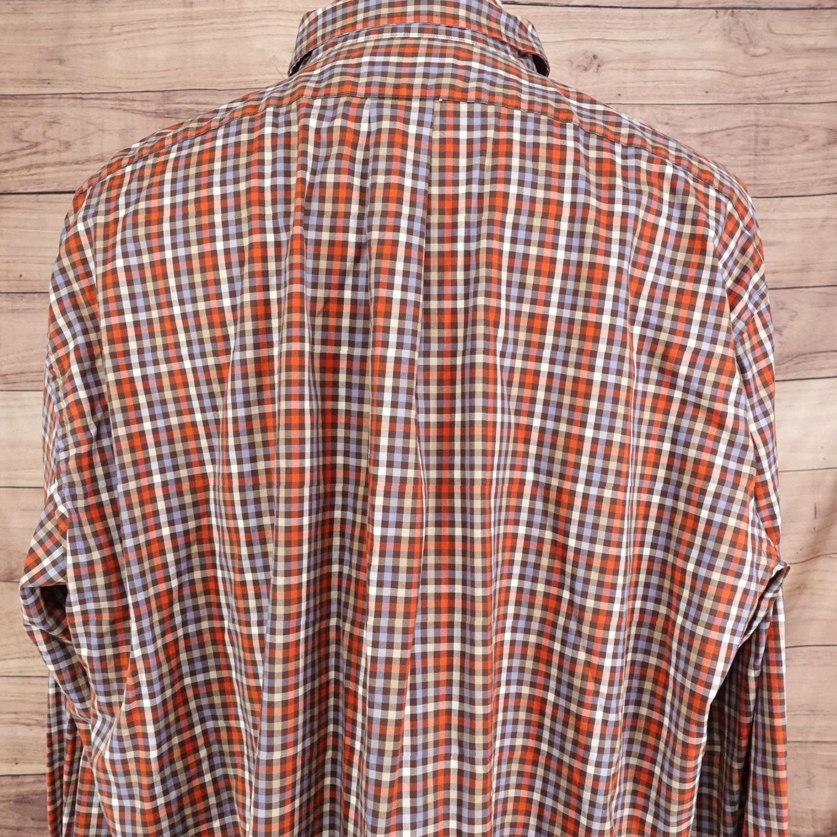 Cremieux Daniel Cremieux Shirt Mens XL Orange Brown Plaid Button Down Long Sleeve Size US XL / EU 56 / 4 - 5 Thumbnail