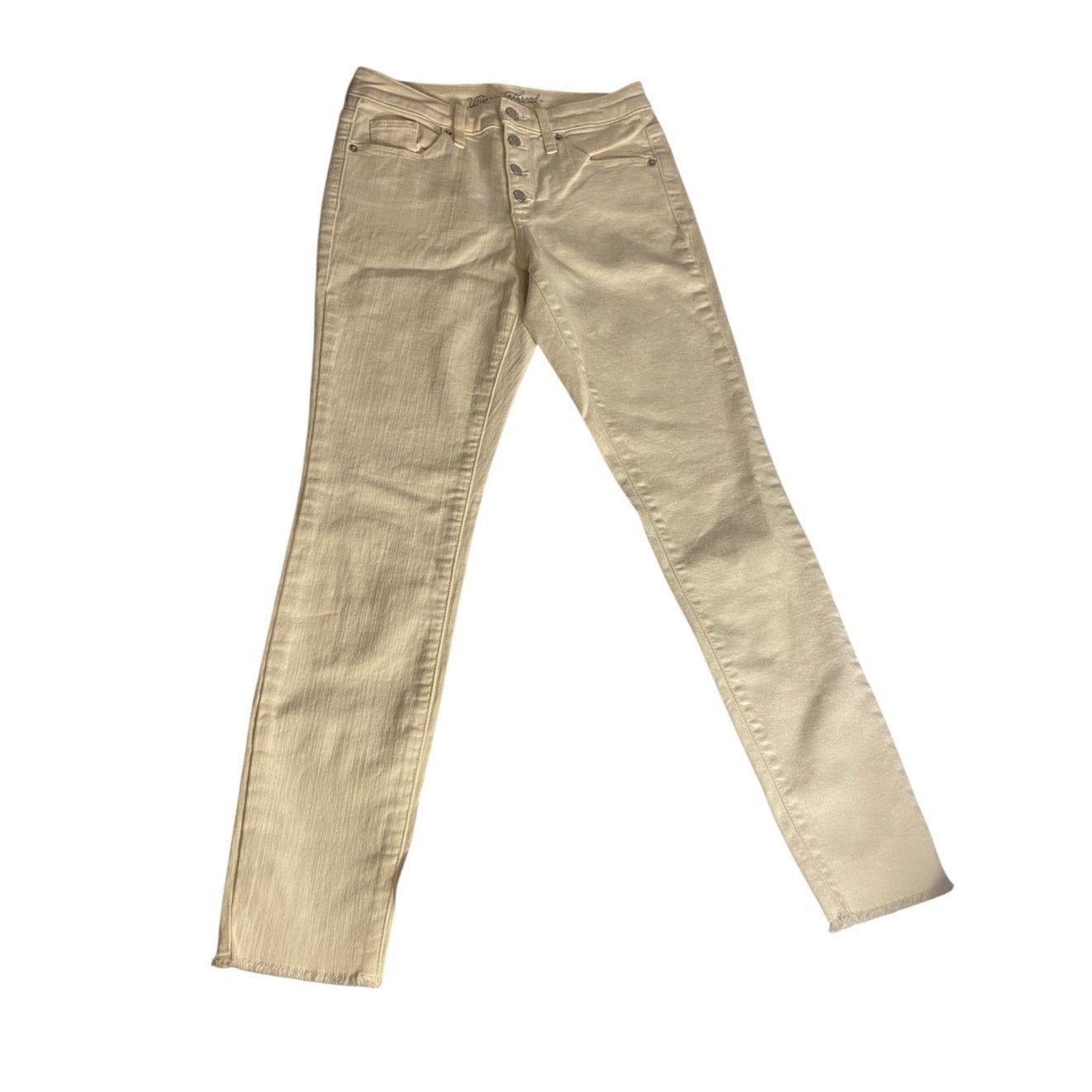 Other Neutral Minimalist Beige High Rise Skinny Jeans 2/26 Size 26" / US 2 / IT 38 - 2 Thumbnail