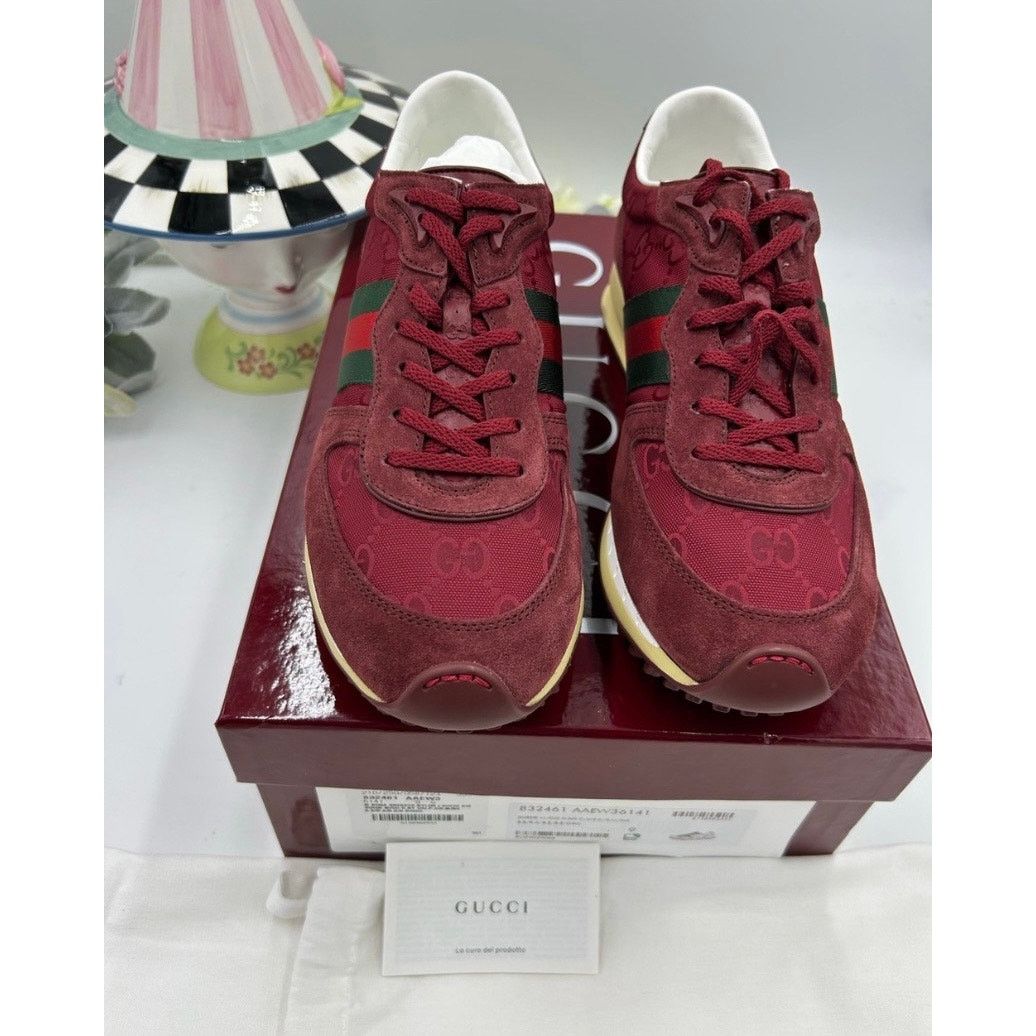 Gucci Gucci RE MOTION suede Web stripe sneakers sz 9 fits 9.5 US Size US 9.5 / EU 42-43 - 6 Thumbnail
