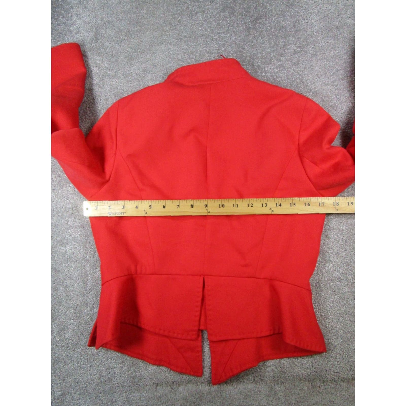 Zara VINTAGE Zara Jacket Women Medium Red Cotton Solid Basic Jacket 2000s Womens Size M / US 6-8 / IT 42-44 - 6 Thumbnail