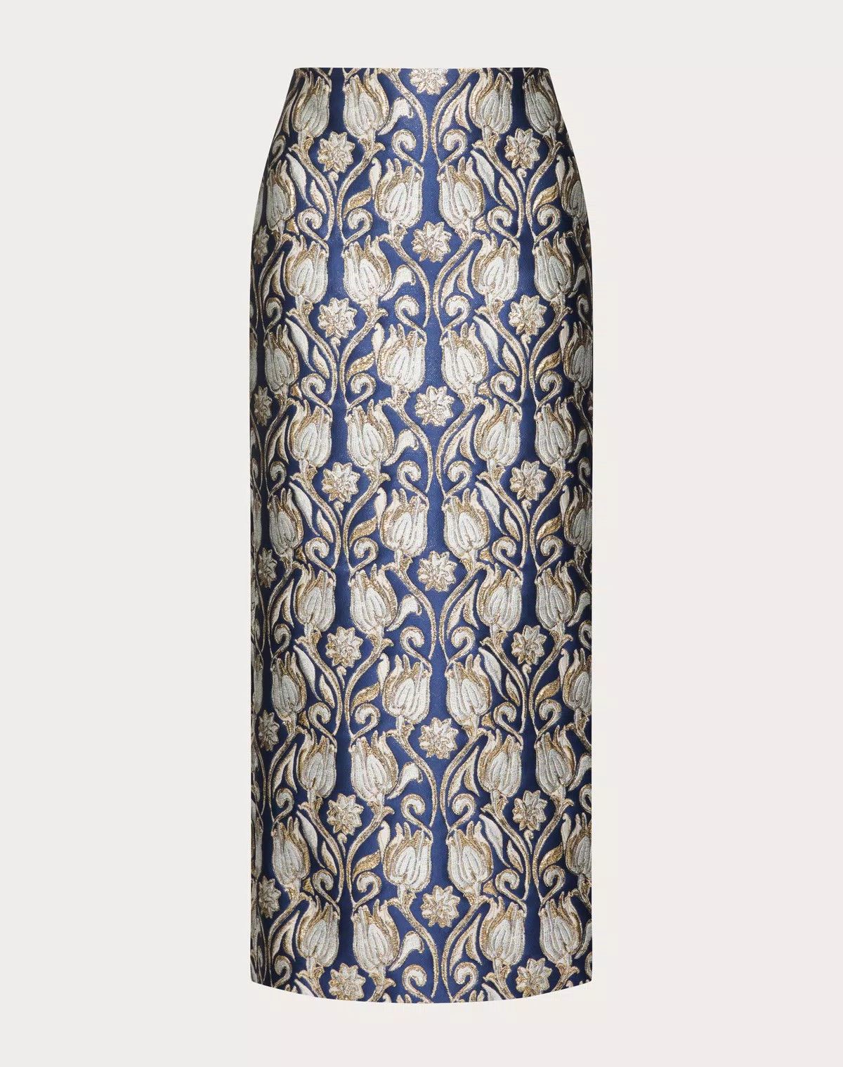 Valentino o1s1wg110426 Metamorphos Tulips Brocade Midi Skirt Size 27" / US 4 / IT 40 - 1 Thumbnail
