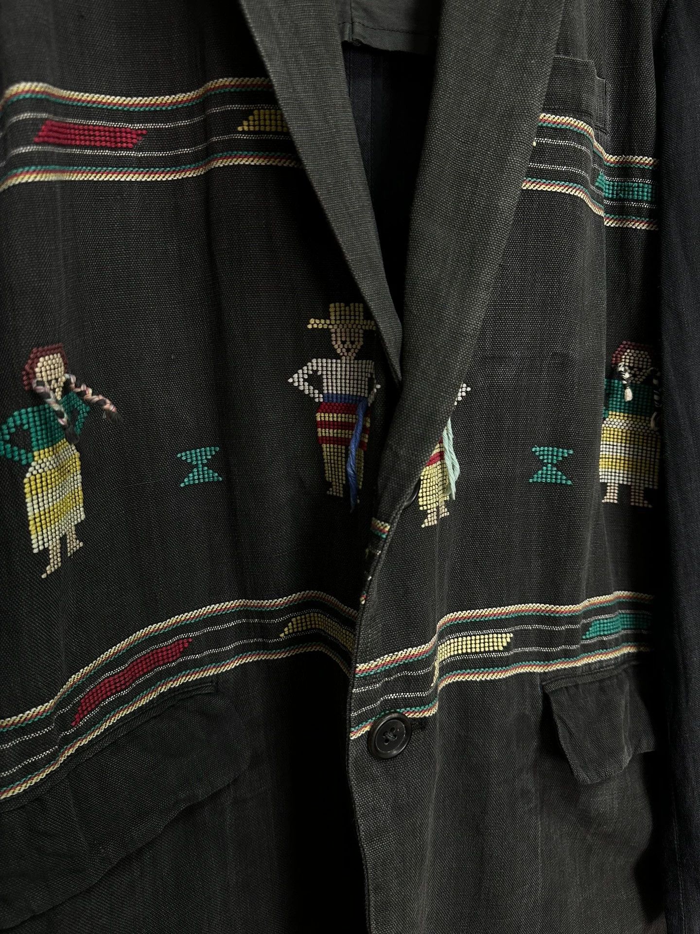 Yohji Yamamoto Yohji Yamamoto 92SS Embroidered Doll Jacket Gypsy Pixel Size US M / EU 48-50 / 2 - 5 Thumbnail