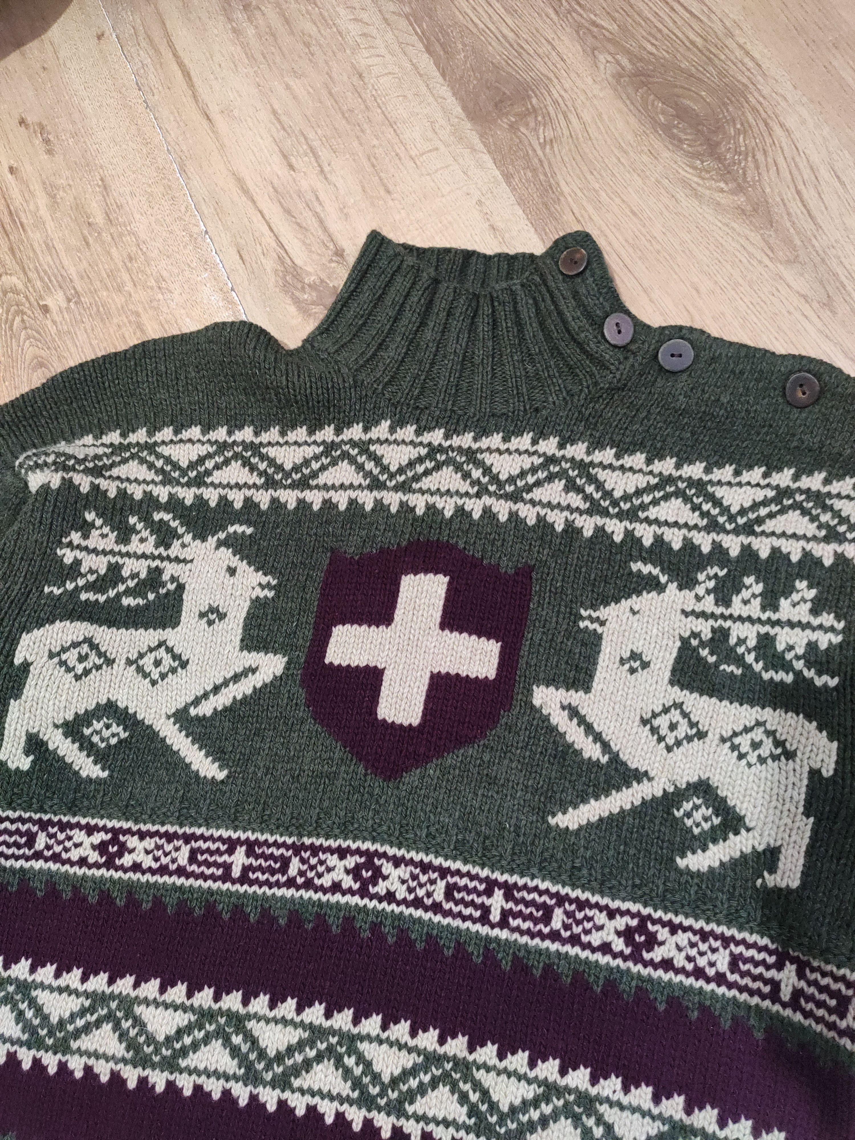 Polo Ralph Lauren × Vintage Men's vintage Polo Ralph Lauren wool hand knit sweater M Size US M / EU 48-50 / 2 - 5 Thumbnail