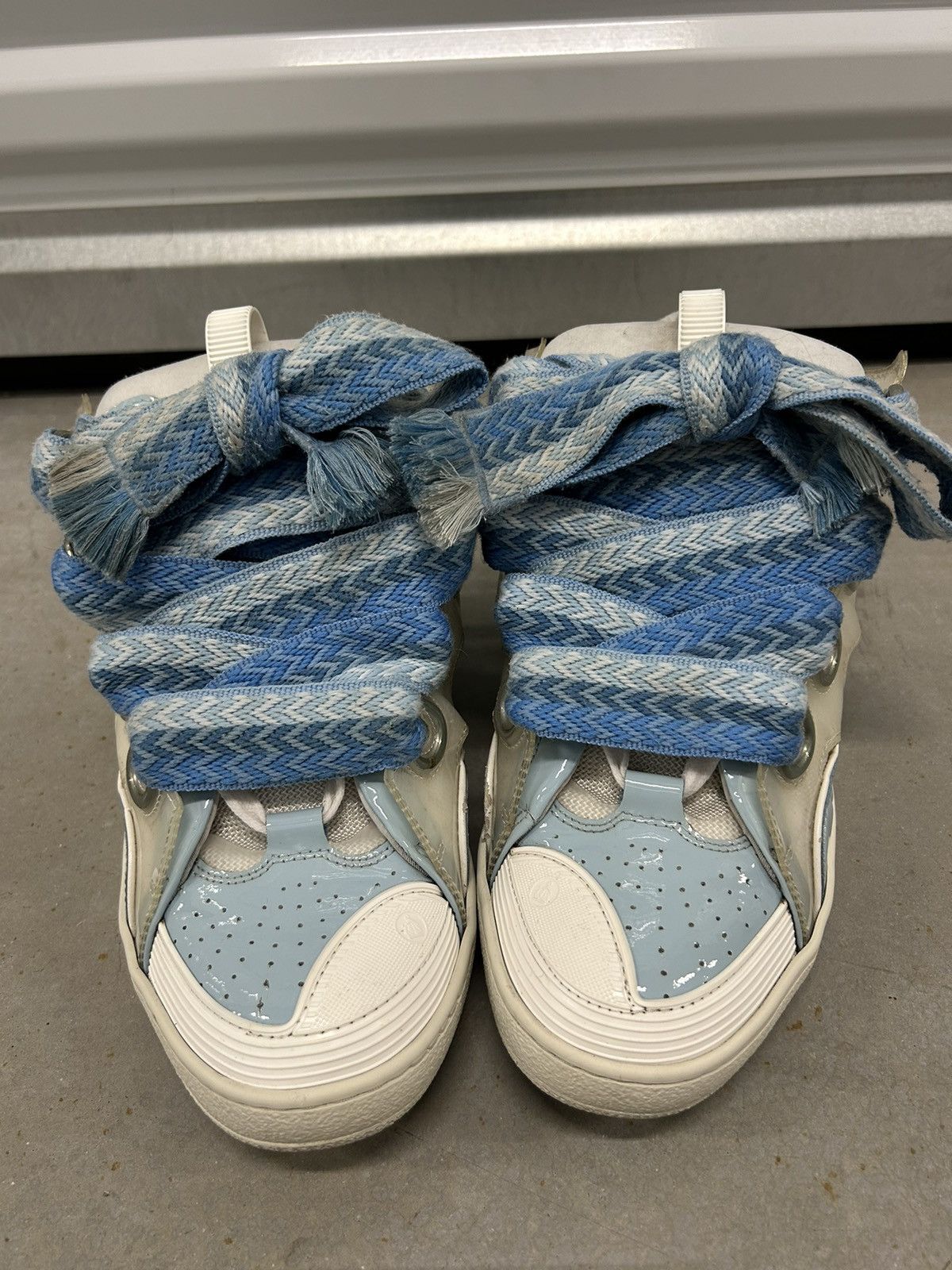 Lanvin Lanvin Curb Sneakers White Baby Blue Size US 10 / EU 43 - 2 Thumbnail