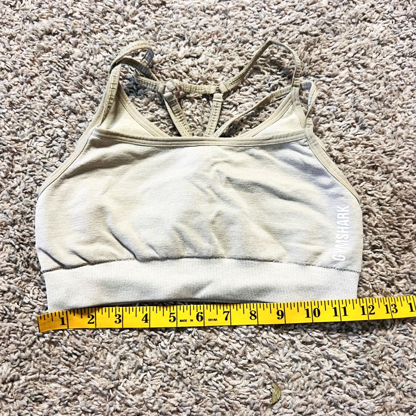 Gymshark VINTAGE Gymshark Racer Back Sports Bra XS Tan Cream Women Sports Bra XS Tan Gymshark Racer Back Athletic Wear Women XS Cream Tan Ladies Women Size ONE SIZE - 4 Thumbnail