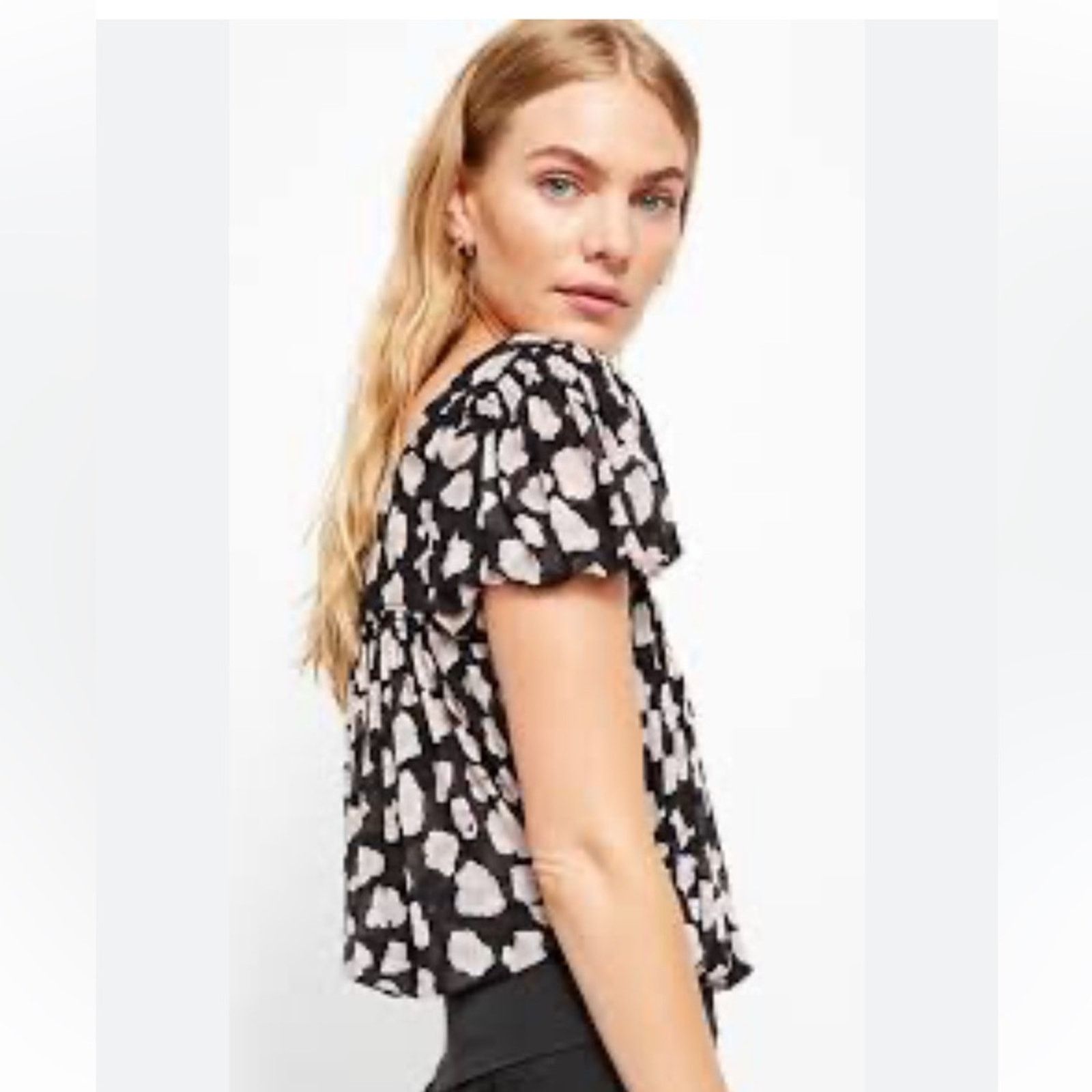 Free People Free People Mesh Animal Print Crop Top, EUC, Size XS Size XS / US 0-2 / IT 36-38 - 2 Thumbnail