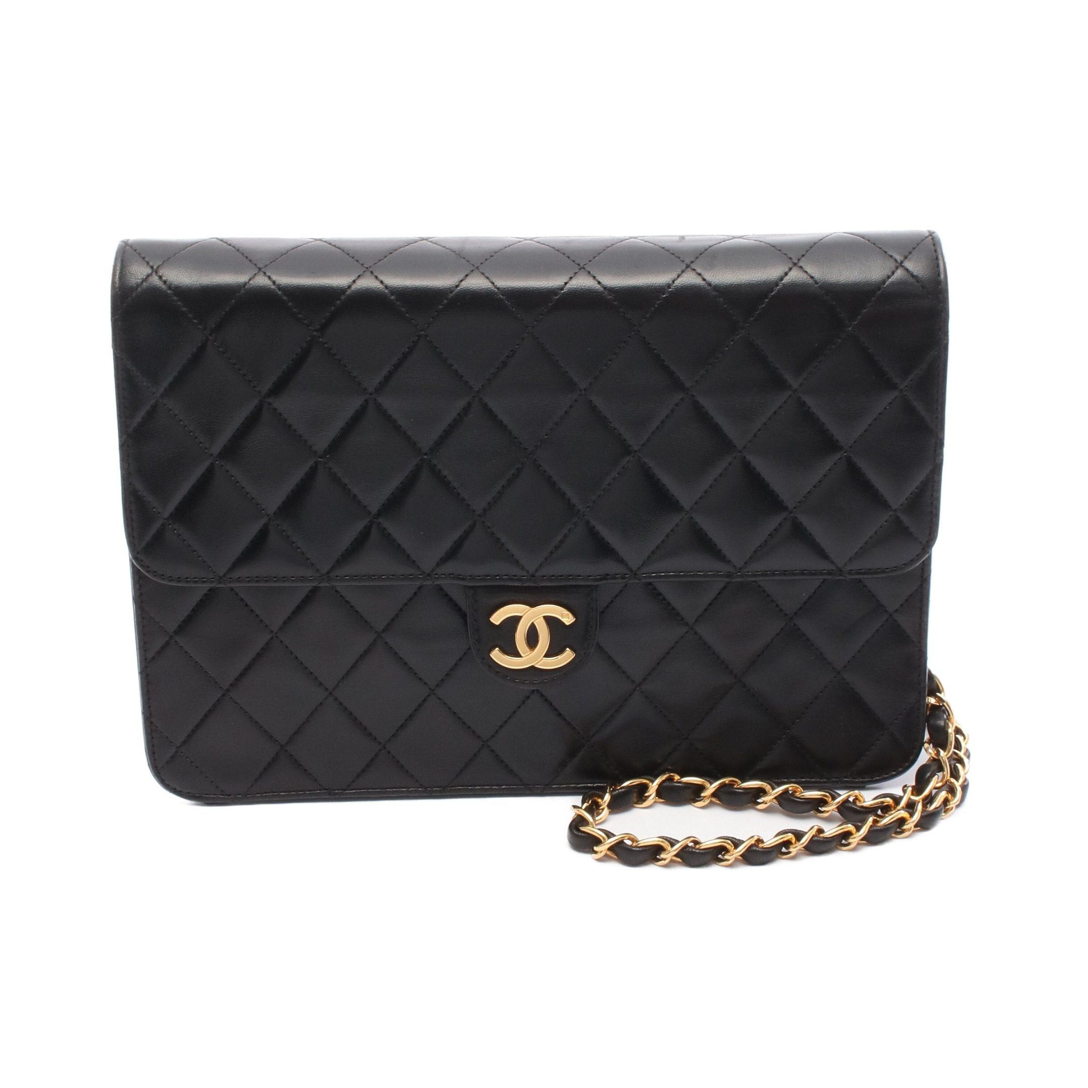 Chanel Chanel Matelasse Chain Shoulder Bag Lambskin Black Gold Hardware Size ONE SIZE - 1 Thumbnail