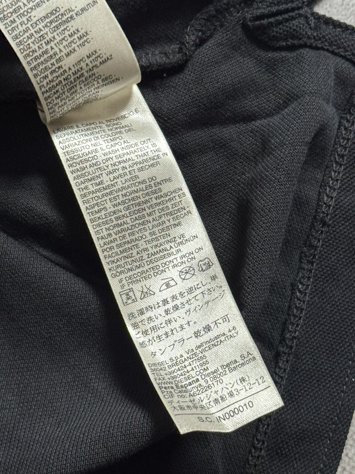 Diesel Diesel S/size polo tee tshirt y2k avantgarde black casual Size US S / EU 44-46 / 1 - 11 Thumbnail