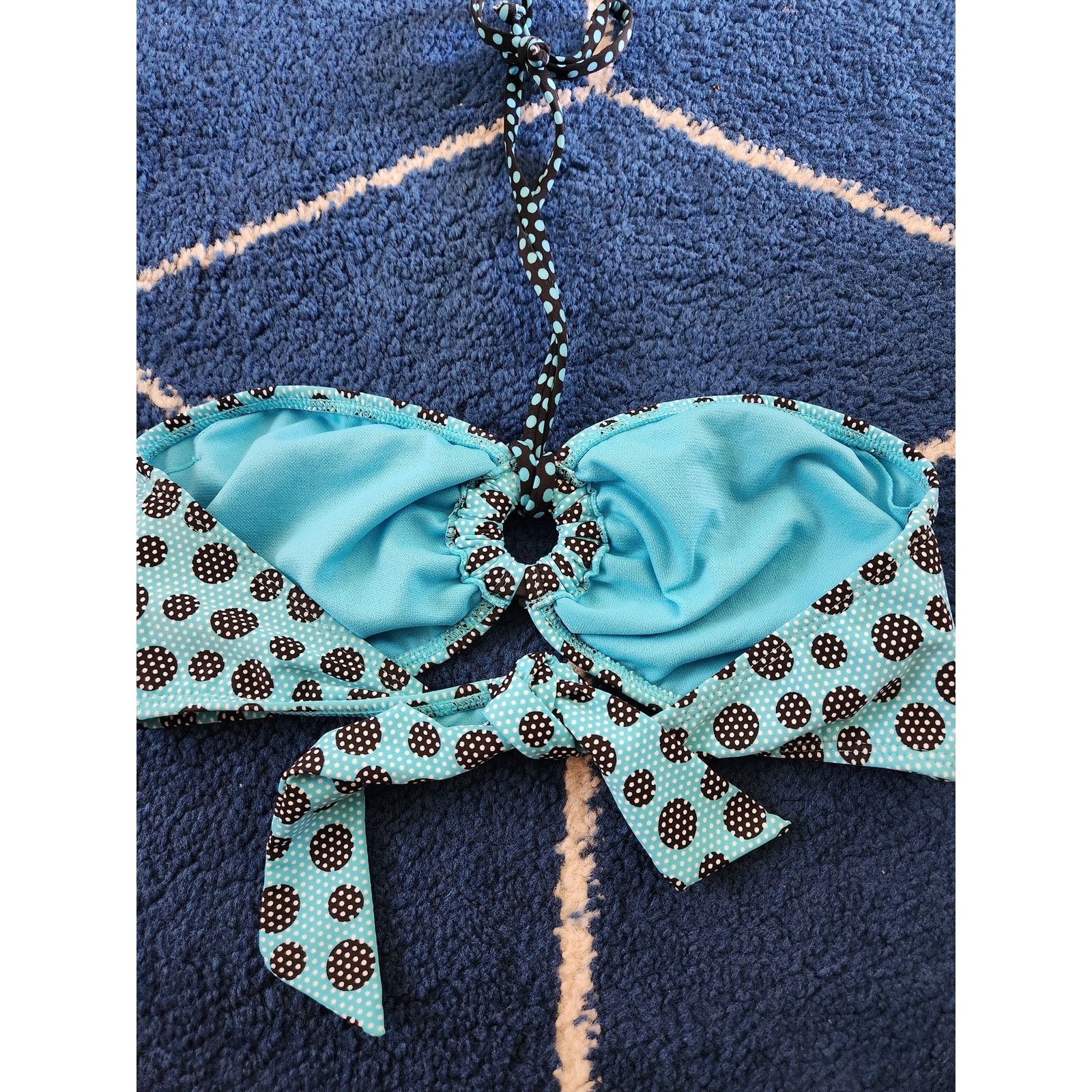 Joe Boxer Joe Boxer Womens Retro Halter Bikini Top Lg Size ONE SIZE - 3 Thumbnail