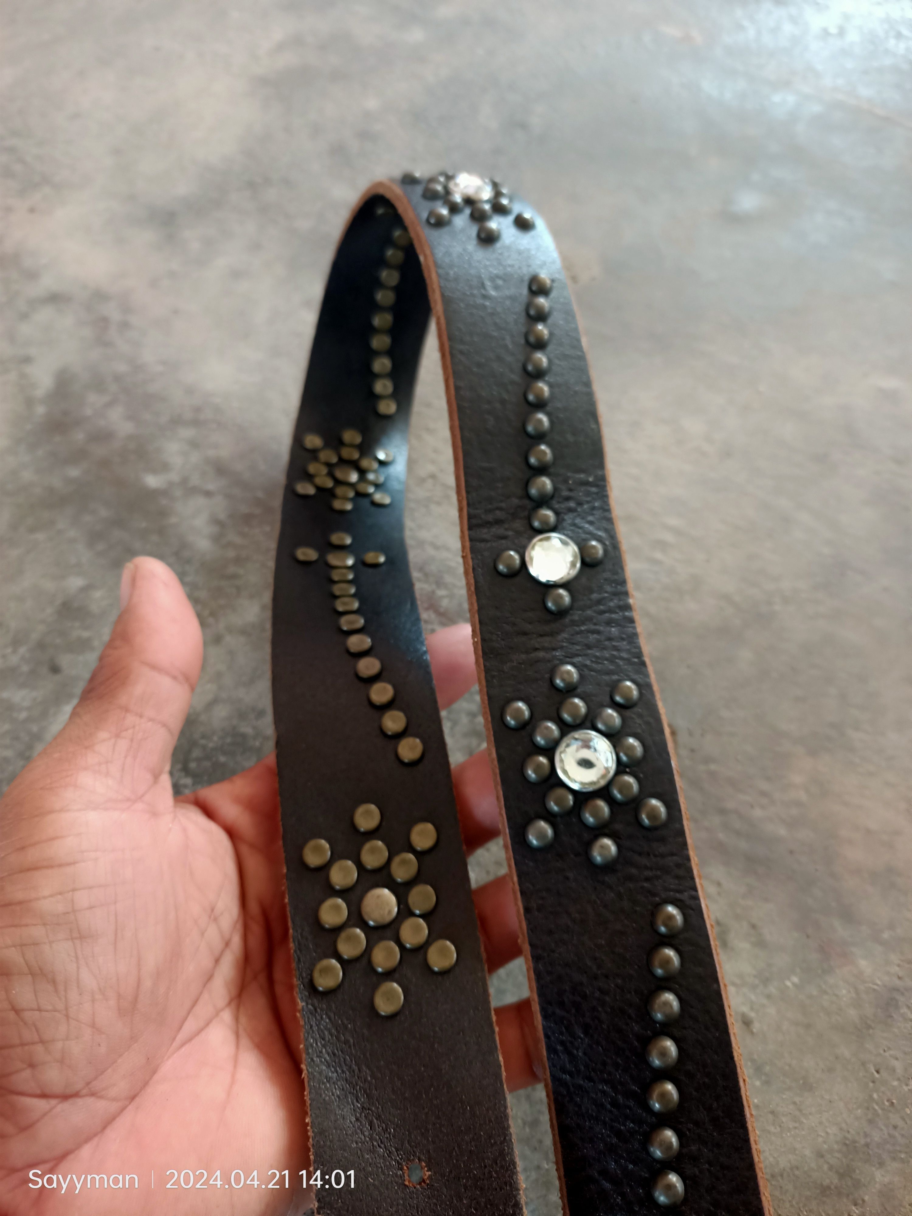 Hysteric Glamour × Japanese Brand Japan Studed jewel gemstones metal leather navajo disco belt Size ONE SIZE - 7 Thumbnail