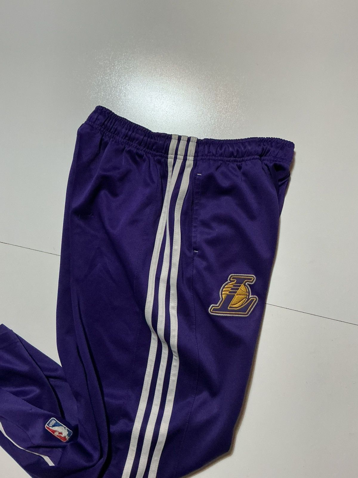 Adidas Adidas Los Angeles Lakers NBA Basketball Warm Up Track Pants Size US 34 / EU 50 - 6 Thumbnail