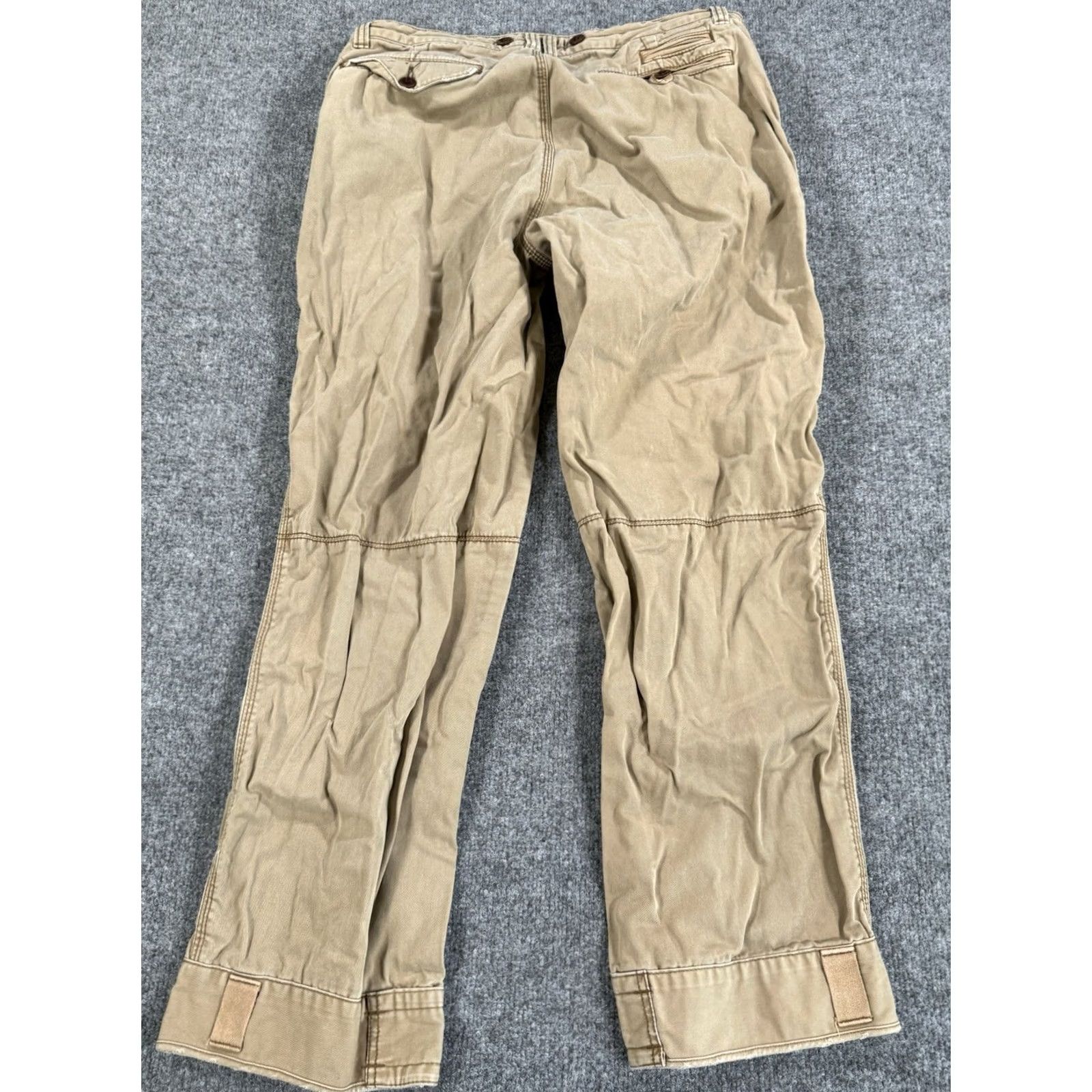 Polo Ralph Lauren Polo Ralph Lauren Pants Mens 36x30 Chino Cotton Canvas Utility Military Double Knee Paratrooper Beige 90s Army USA Mens Size US M / EU 48-50 / 2 - 2 Thumbnail