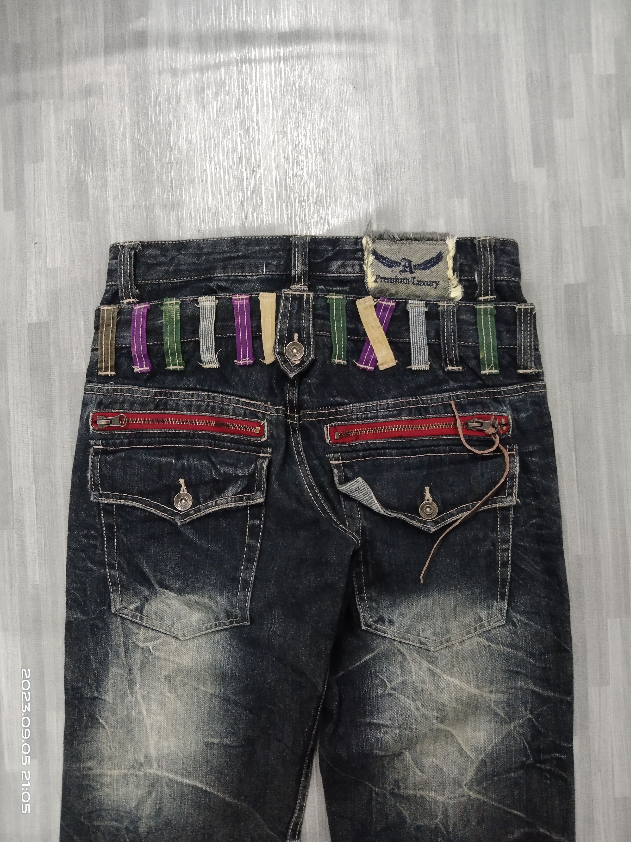 Japanese Brand SiCK DOUBLE WAIST ANTFUI DENIM PANTS Size US 29 - 5 Thumbnail