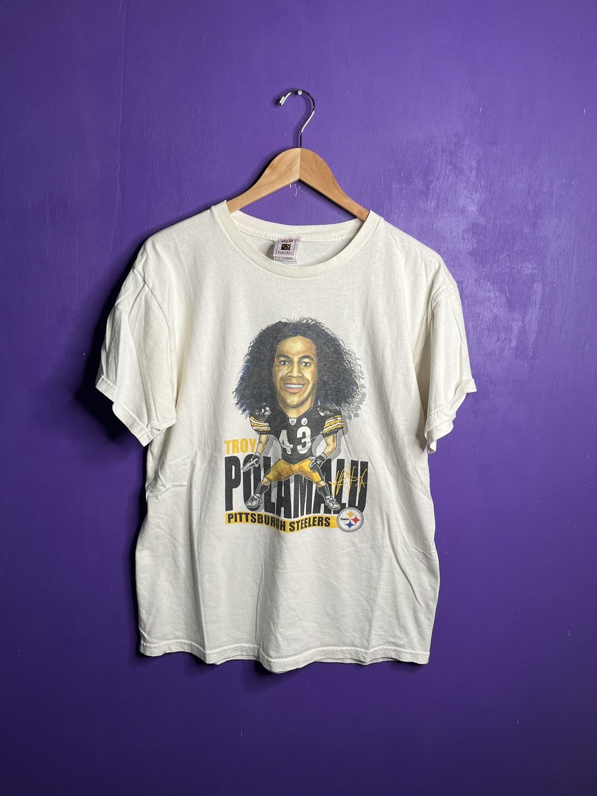 NFL × Vintage Vintage 00s Troy Polamalu Steelers player t-shirt Size US L / EU 52-54 / 3 - 1 Thumbnail
