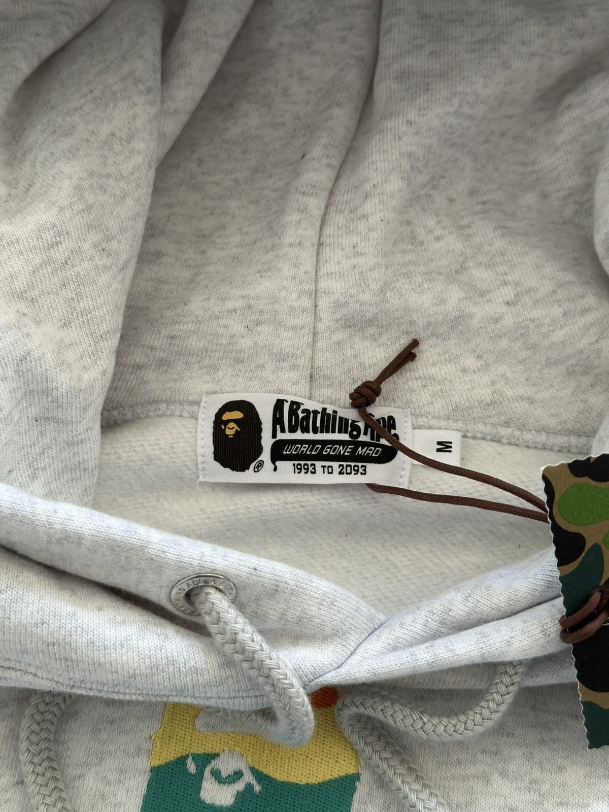 Bape Bape Embroidery Loose Fit Hoodie Gray Size US M / EU 48-50 / 2 - 5 Thumbnail