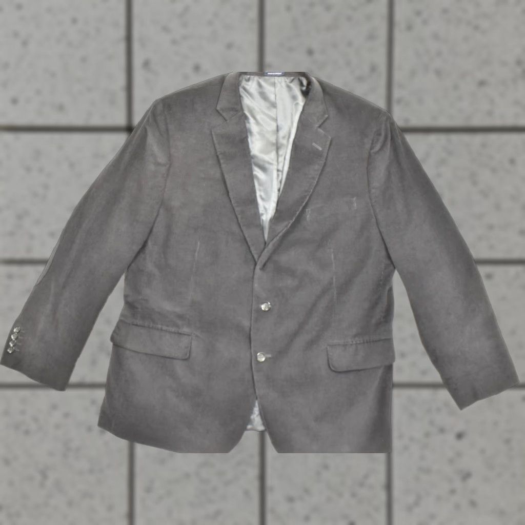 Stafford Stafford Signature Blazer Sport Coat Corduroy Black - 50 Reg Big & Tall, Single-Breasted, Notch Lapel, 2-Button Front, Dry Clean Only, Men Size 50R - 1 Thumbnail