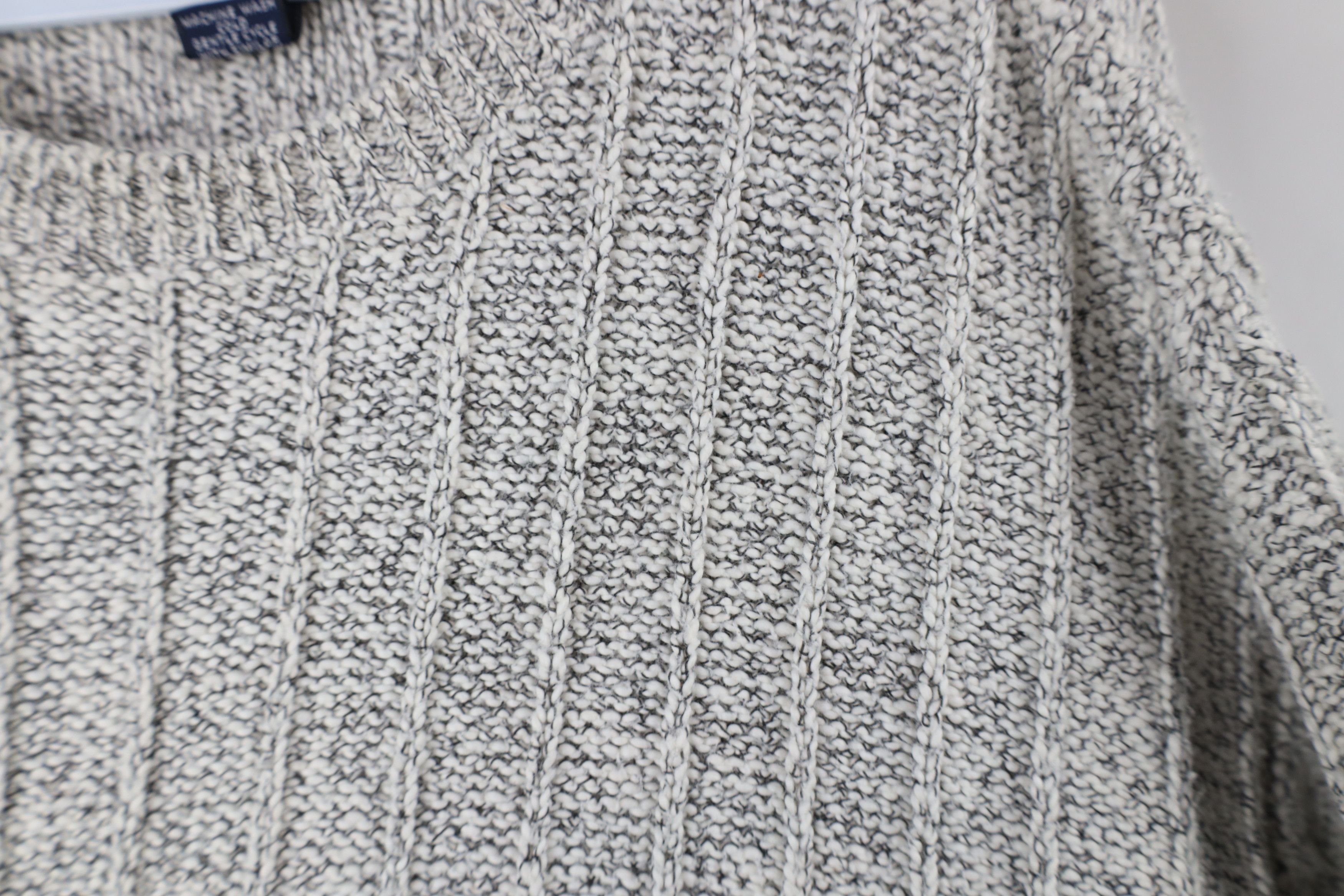Vintage 90s Streetwear Ribbed Knit Crewneck Sweater USA