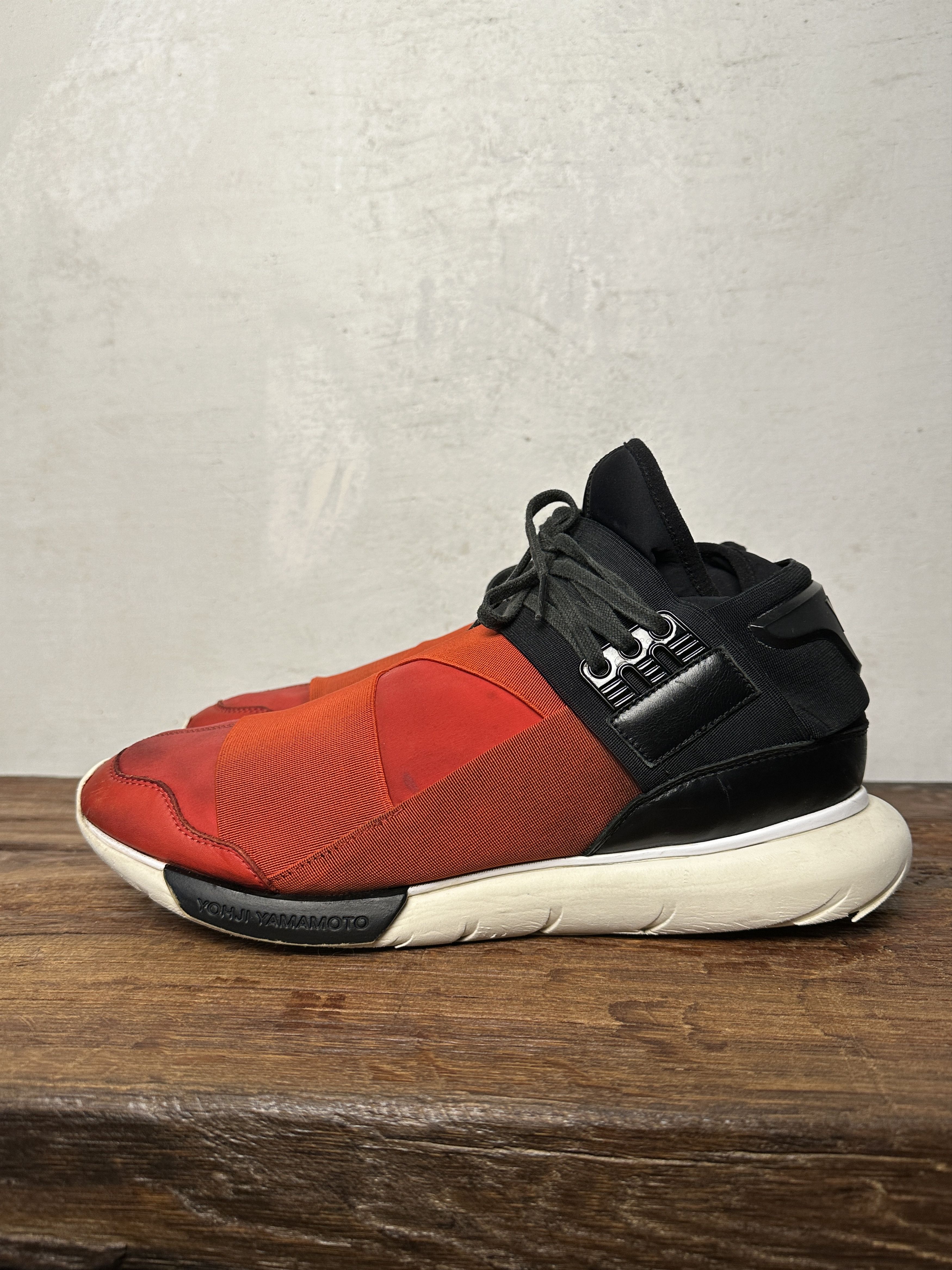 Adidas Y-3 Qasa High Red Black Size US 11.5 / EU 44-45 - 1 Thumbnail