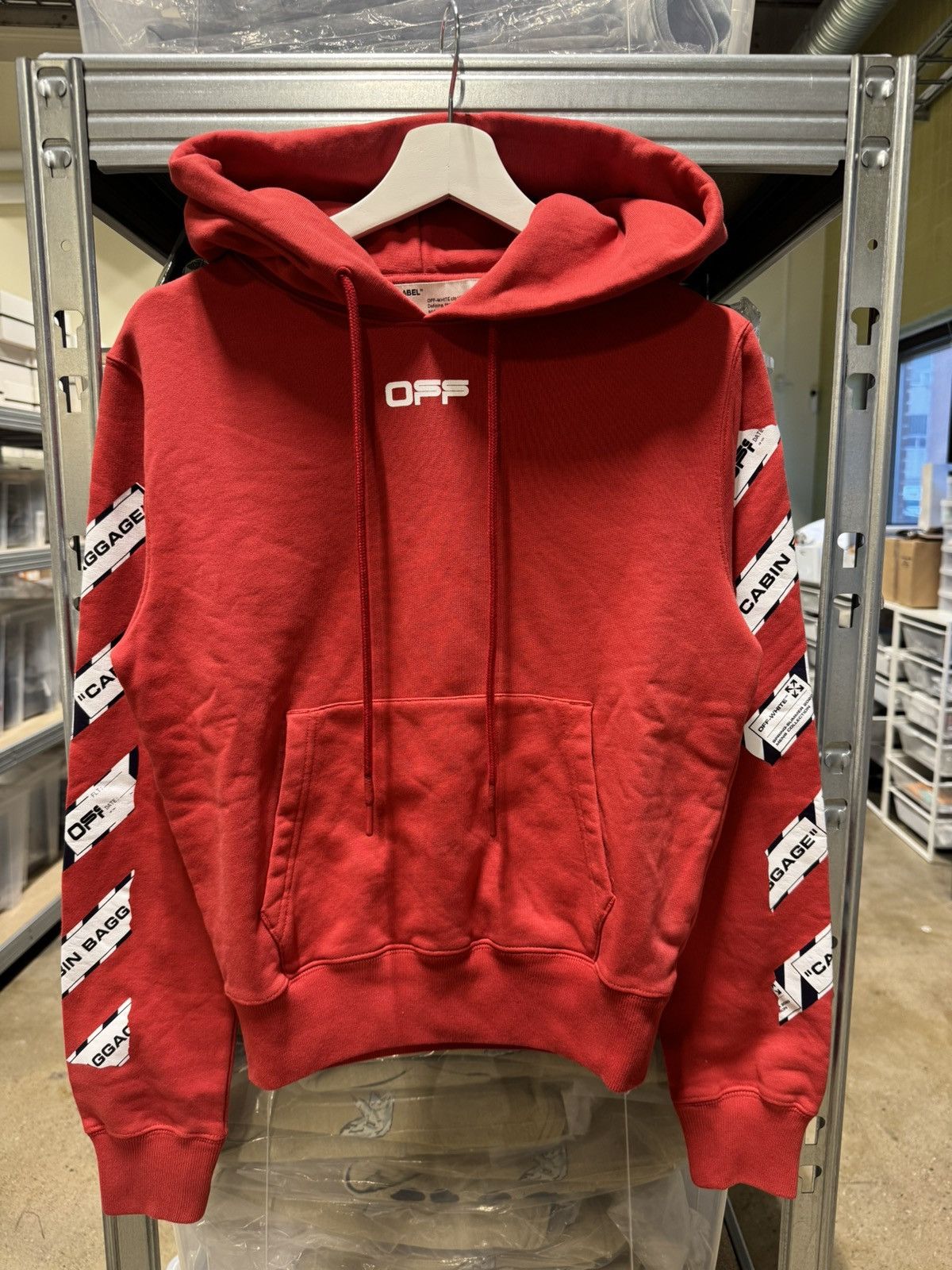 Off-White Off-White Airport Tape Hoodie NEW 700$ Size US XXS / EU 40 - 2 Thumbnail