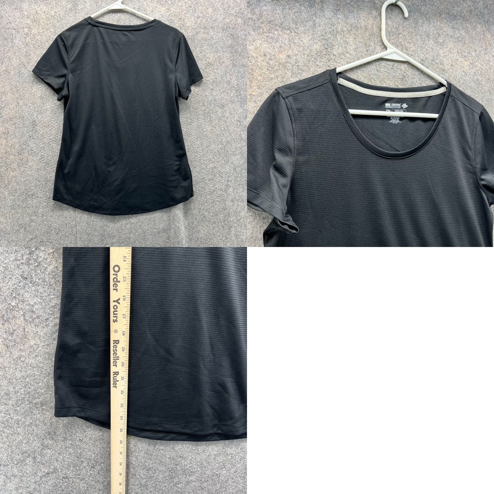 Vintage VINTAGE Reel Legends Shirt Women PM Black Polyester Jersey Short Sleeve Round Neck Classic All Seasons Mens? Size M / US 6-8 / IT 42-44 - 8 Thumbnail