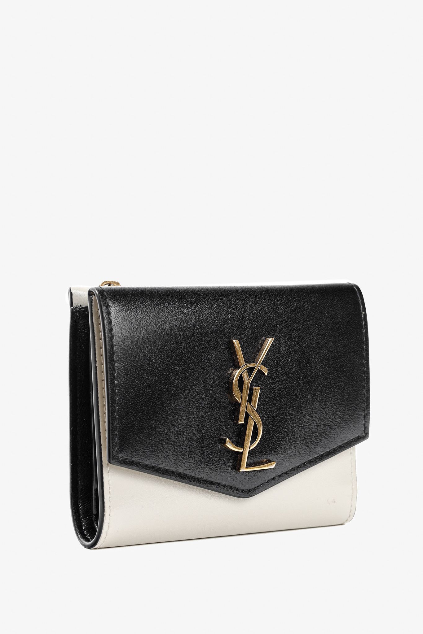 Saint Laurent Paris Saint Laurent Uptown Bos Taurus YSL Compact Wallet Size ONE SIZE - 2 Thumbnail