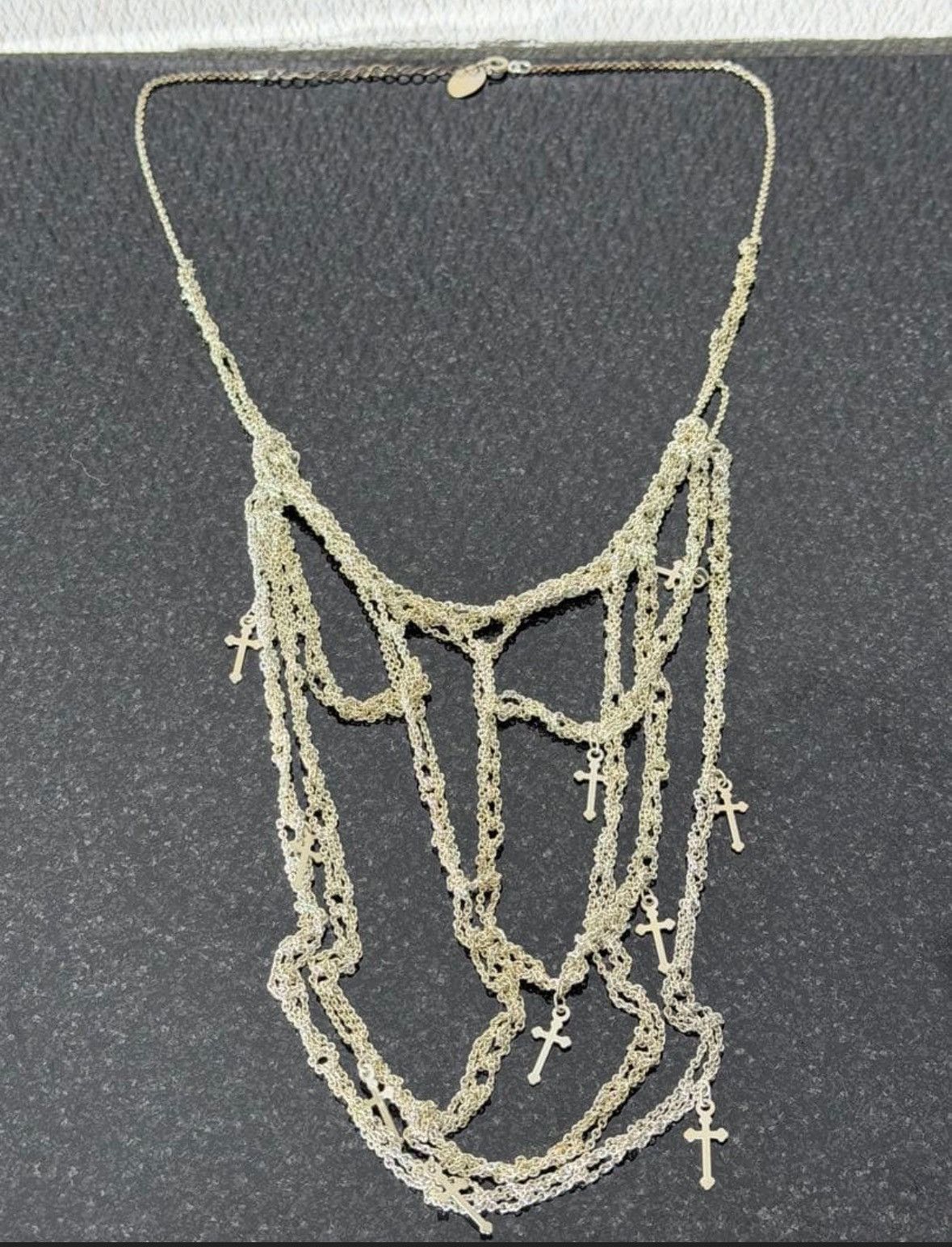 Hysteric Glamour Hysteric Glamour Multi Chain Cross Necklace | Grailed