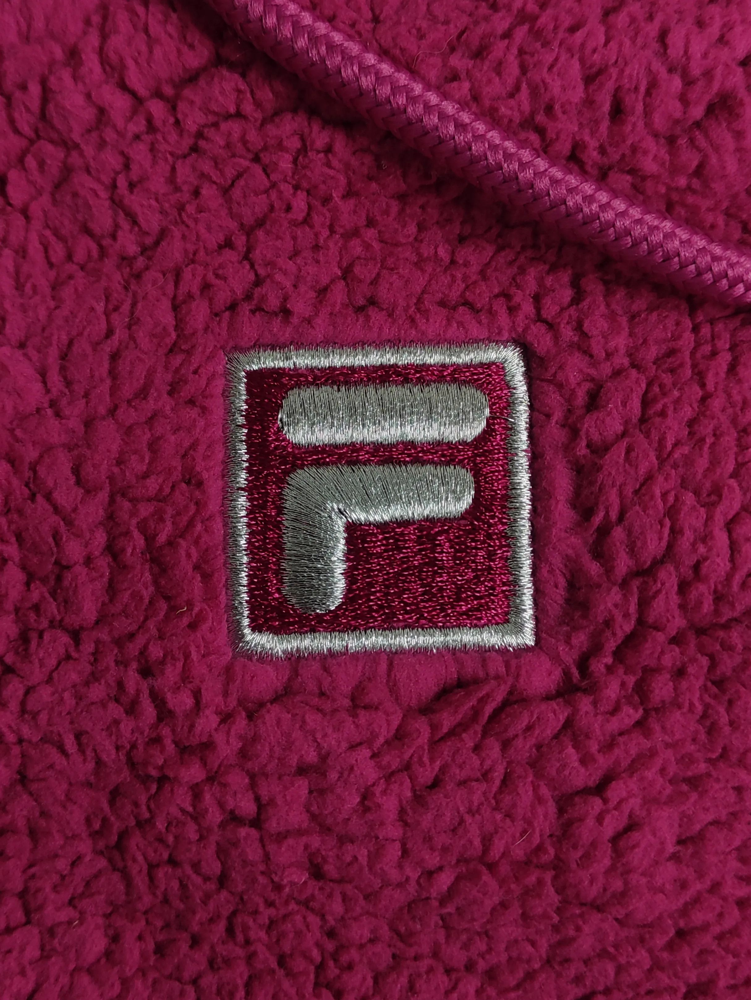 Fila FILA Sherpa Fleece Zip-Up Hoodie Magenta Size US XL / EU 56 / 4 - 3 Thumbnail