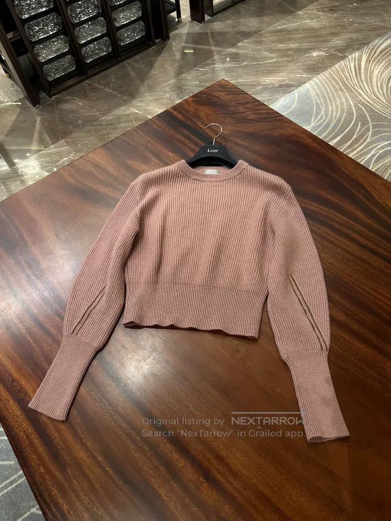 Brunello Cucinelli Brunello Cucinelli Pearly Beaded Cashmere Sweater, Pink Ve Size XXS / US 00 / IT 34 - 3 Thumbnail