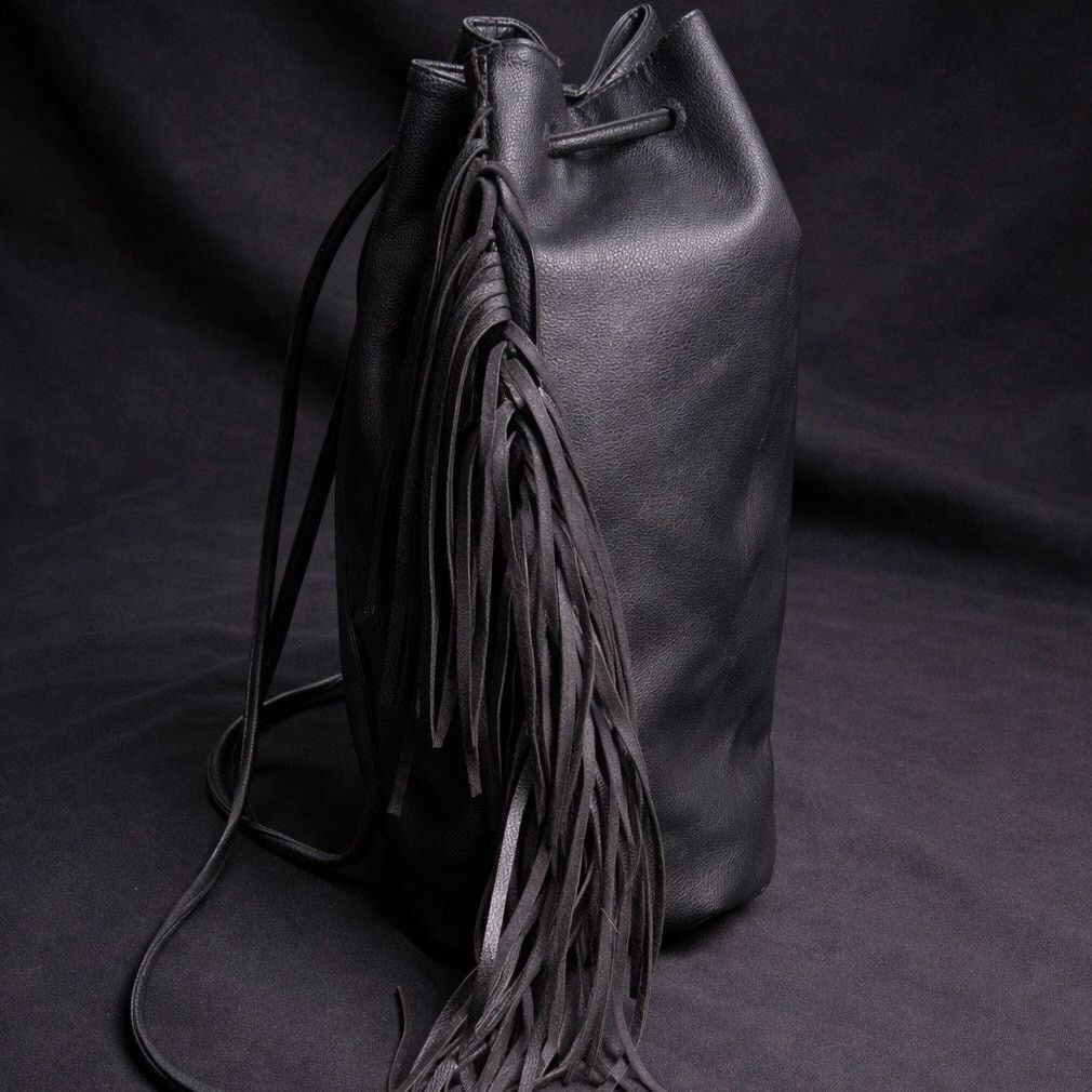 Victoria's Secret Black Victoria's Secret Drawstring Backpack Size ONE SIZE - 2 Thumbnail