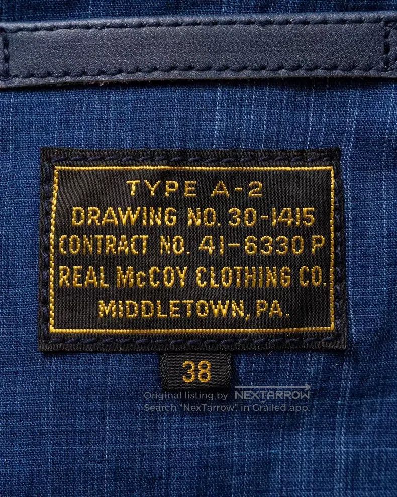 The Real McCoy's The Real McCoys A-2 indigo dyed horseskin jacket Size US M / EU 48-50 / 2 - 3 Thumbnail