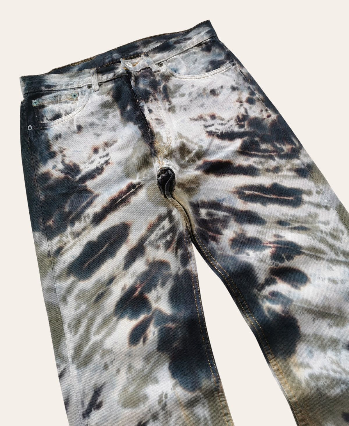 Levi's Vintage Levis 501 Bleach Tie Dye Denim Jeans Size US 32 / EU 48 - 8 Thumbnail