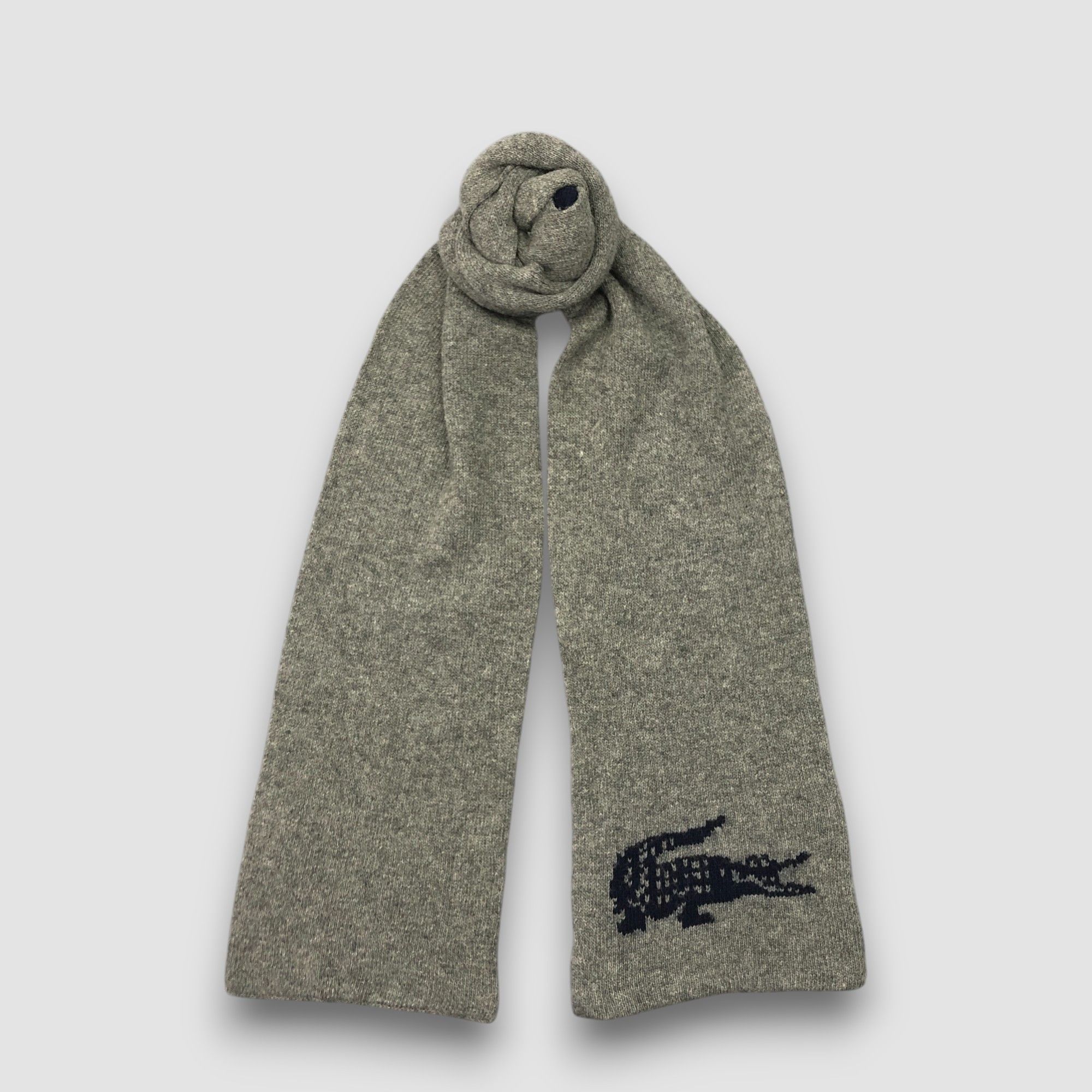 Lacoste Vintage Lacoste Scarf Muffler Wool Knit Winter Scarves Size ONE SIZE - 2 Thumbnail