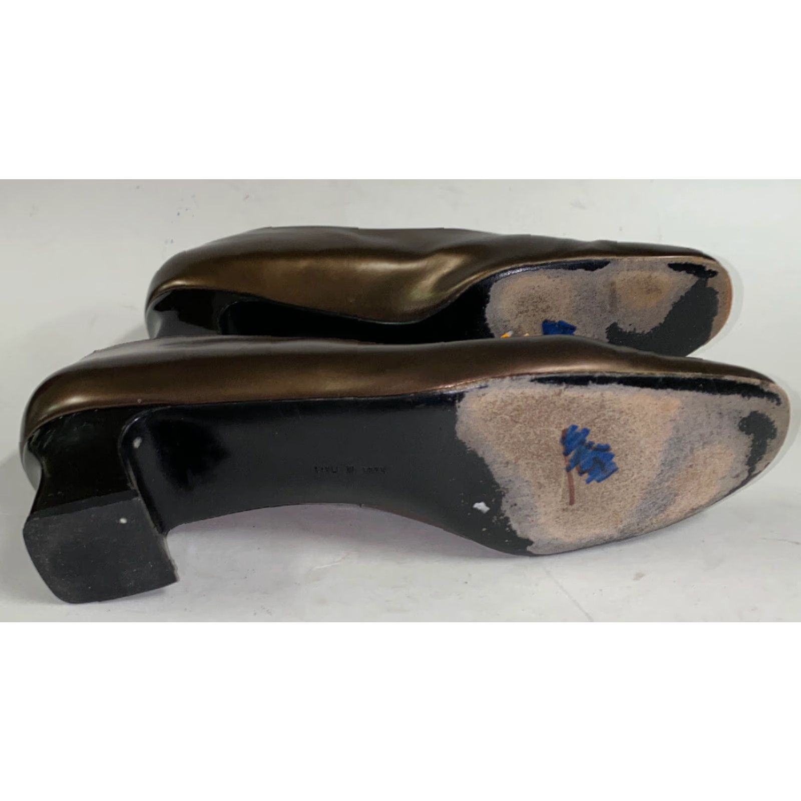 Vintage Ferragamo Women Brown Italian Made Heels Size 8B Heel Leather Round Toe Woman Shoes B Size US 8 / IT 38 - 5 Thumbnail