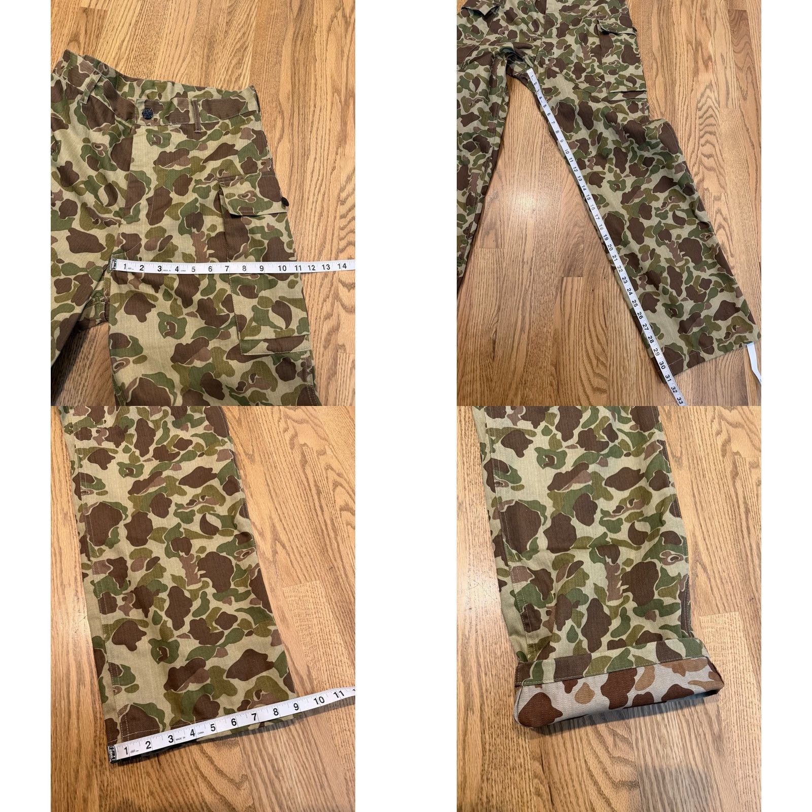 Vintage VINTAGE Army Camo Frogskin Pants Small 30x31 Unbranded Twill Cargo Military Reproduction Men's Pants Size US 29 - 10 Thumbnail