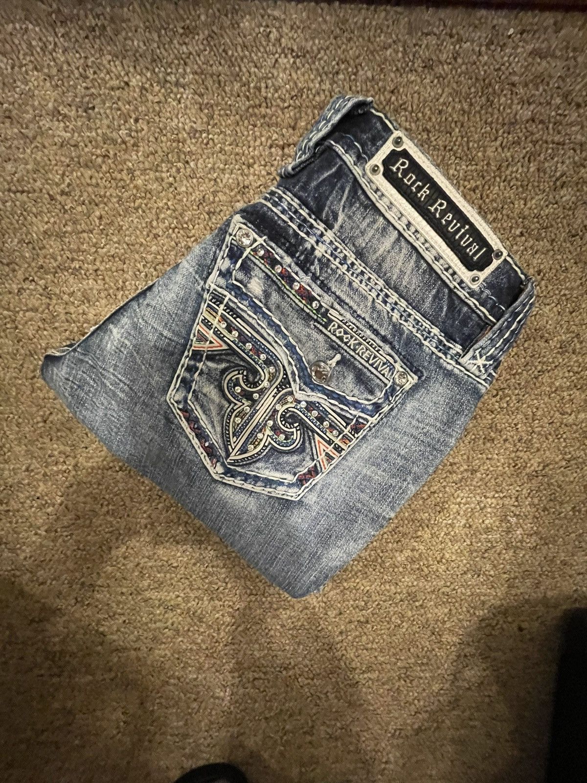 image of Rock Revival Jeans in Blue, Women's (Size 28)