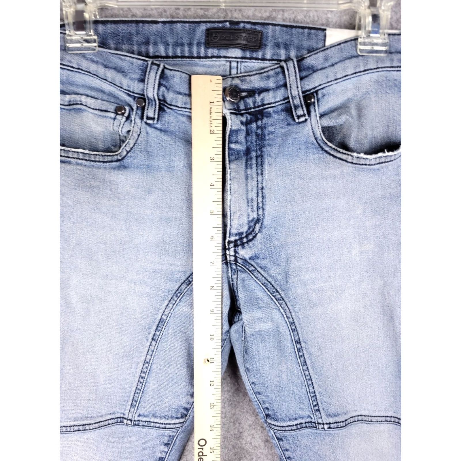 Belstaff Belstaff Jeans Mens 29x32 Skinny Taper Distressed Moto Accordian Denim Blue Size US 29 - 7 Thumbnail