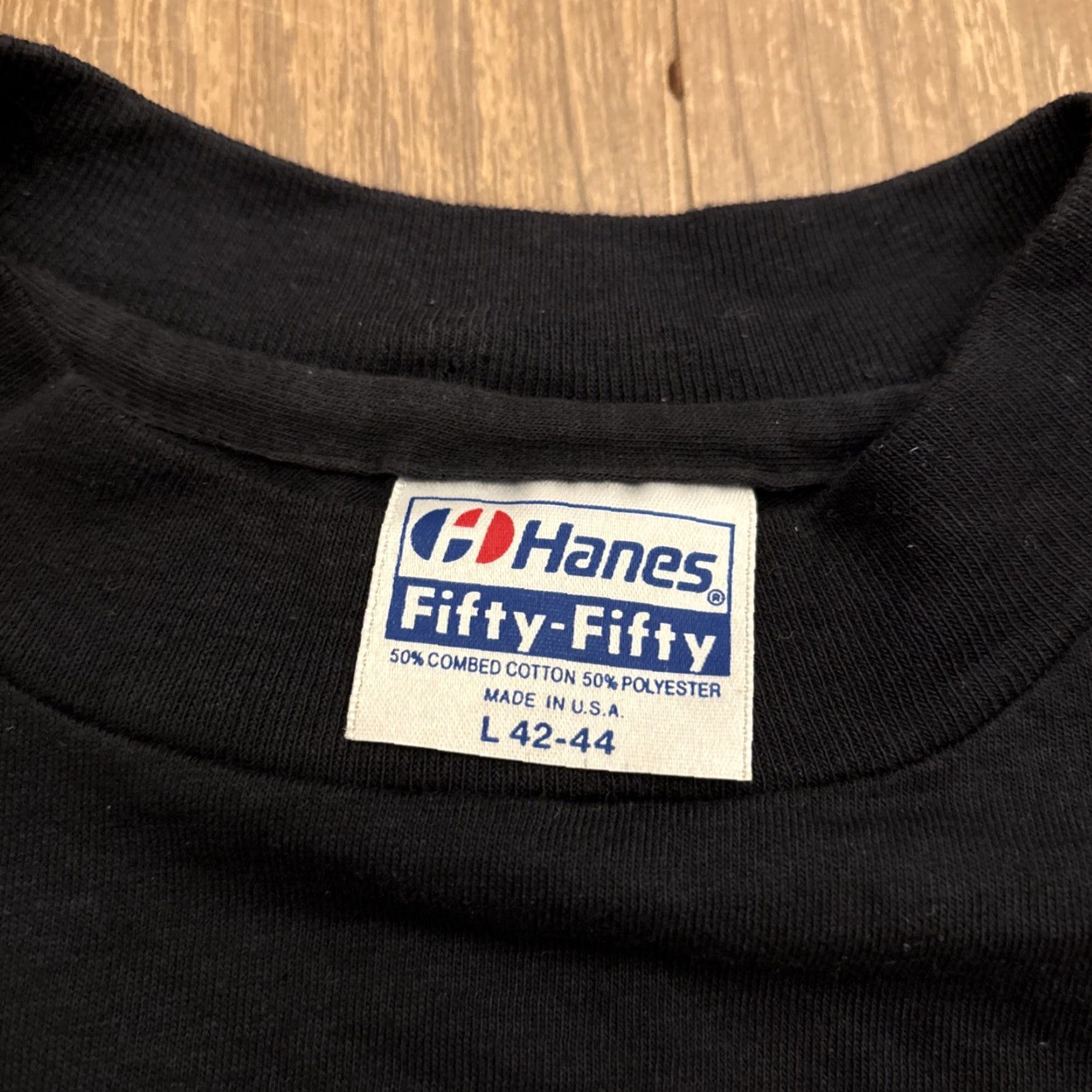 Hanes VINTAGE Hanes Gannon University T-Shirt Black Single Stitch Adult Large Engineering Mens Size US L / EU 52-54 / 3 - 5 Thumbnail