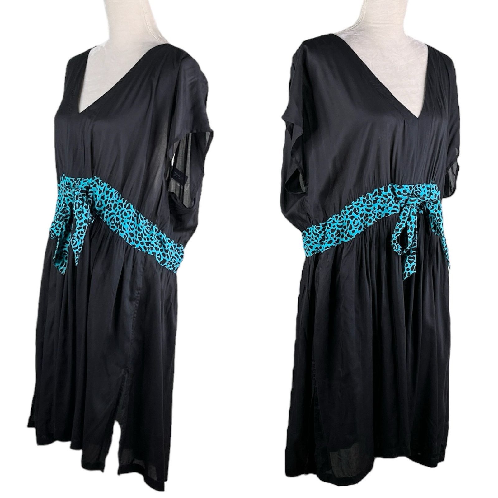Other Swimsuits For All Coverup Dress 14/16 Black Belt New Size XL / US 12-14 / IT 48-50 - 2 Thumbnail