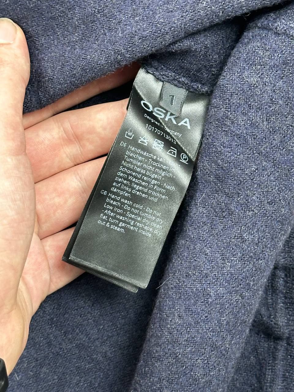 OSKA Luxury Oska Asymetric Virgin Wool Navy Sweater Size S Size XS / US 0-2 / IT 36-38 - 10 Thumbnail