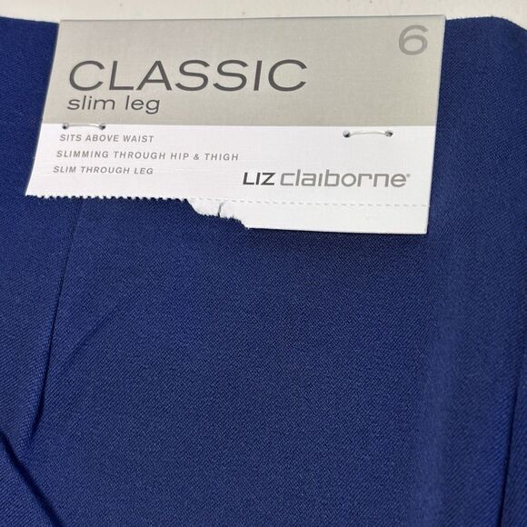 Liz Claiborne Liz Claiborne Classic Women's Pants Blue 6 Mid-rise Pull On Size 28" / US 6 / IT 42 - 10 Thumbnail