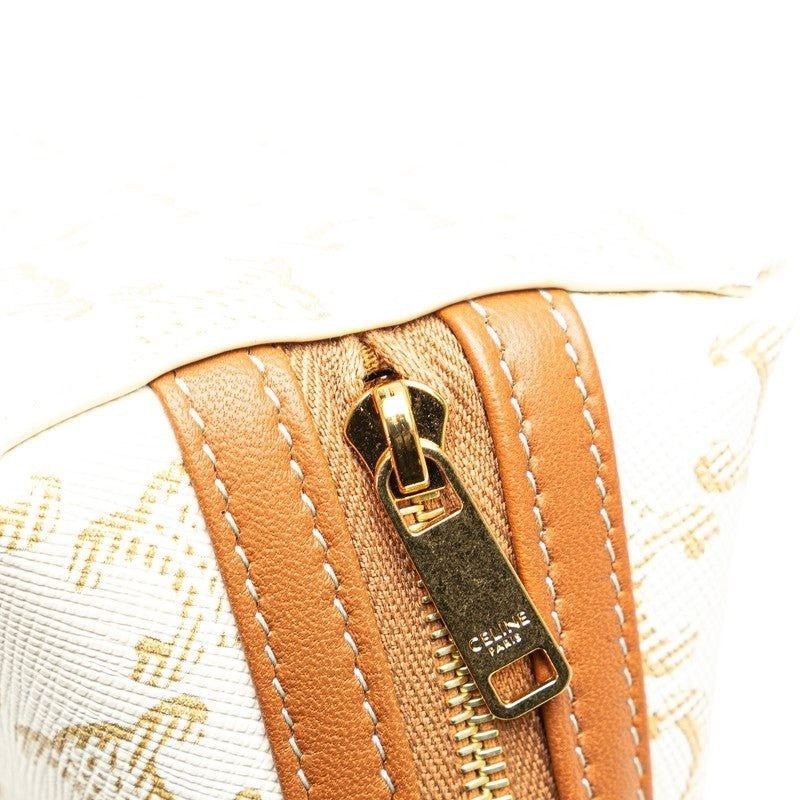 Celine Celine Triomphe Coated Canvas Chain Shoulder Bag White Size ONE SIZE - 7 Thumbnail