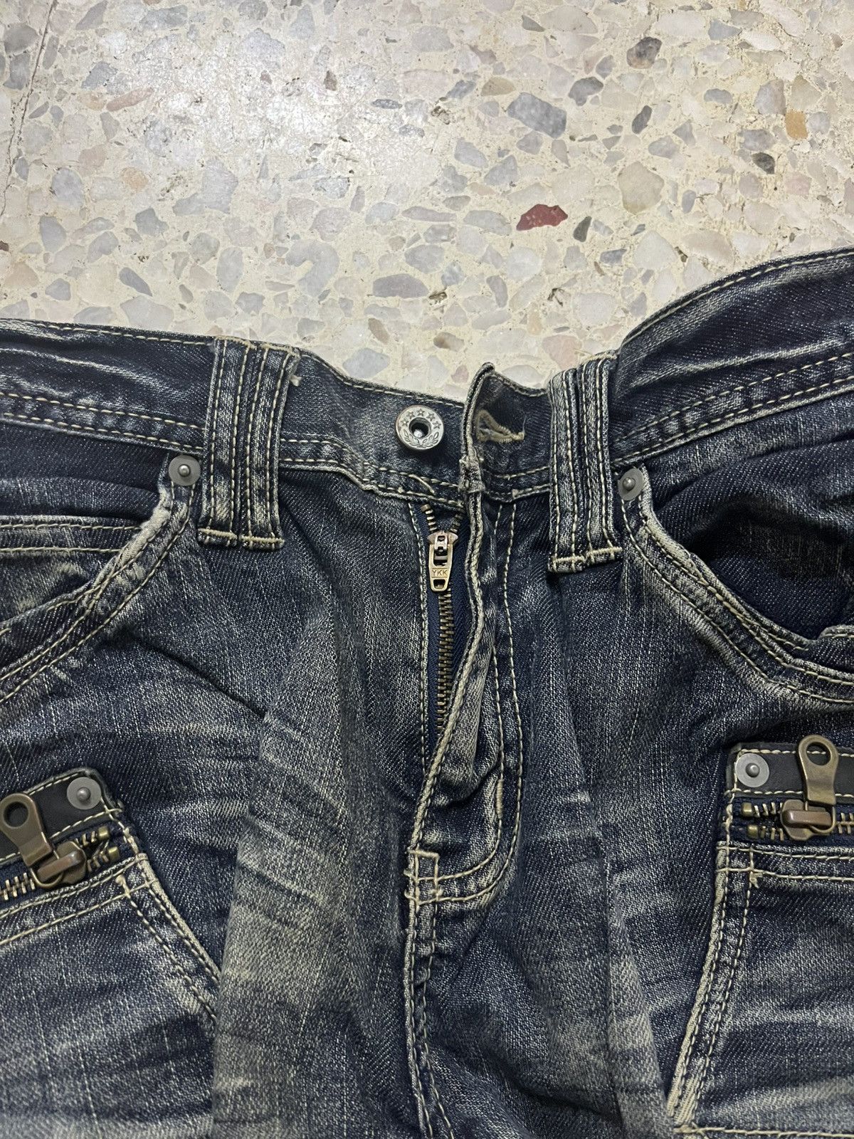 Michel Klein Michel Klein Femme Paris Distressed Multi-Zip Panel Denim Size US 32 / EU 48 - 6 Thumbnail