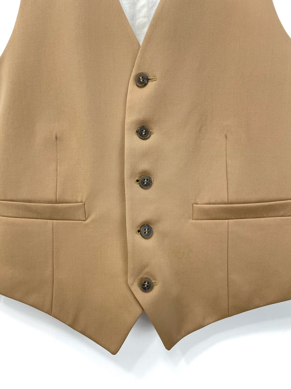 H&M × Maison Margiela Maison Martin Margiela x H&M Tan Wool Vest – Size 46 Size L / US 10 / IT 46 - 8 Thumbnail